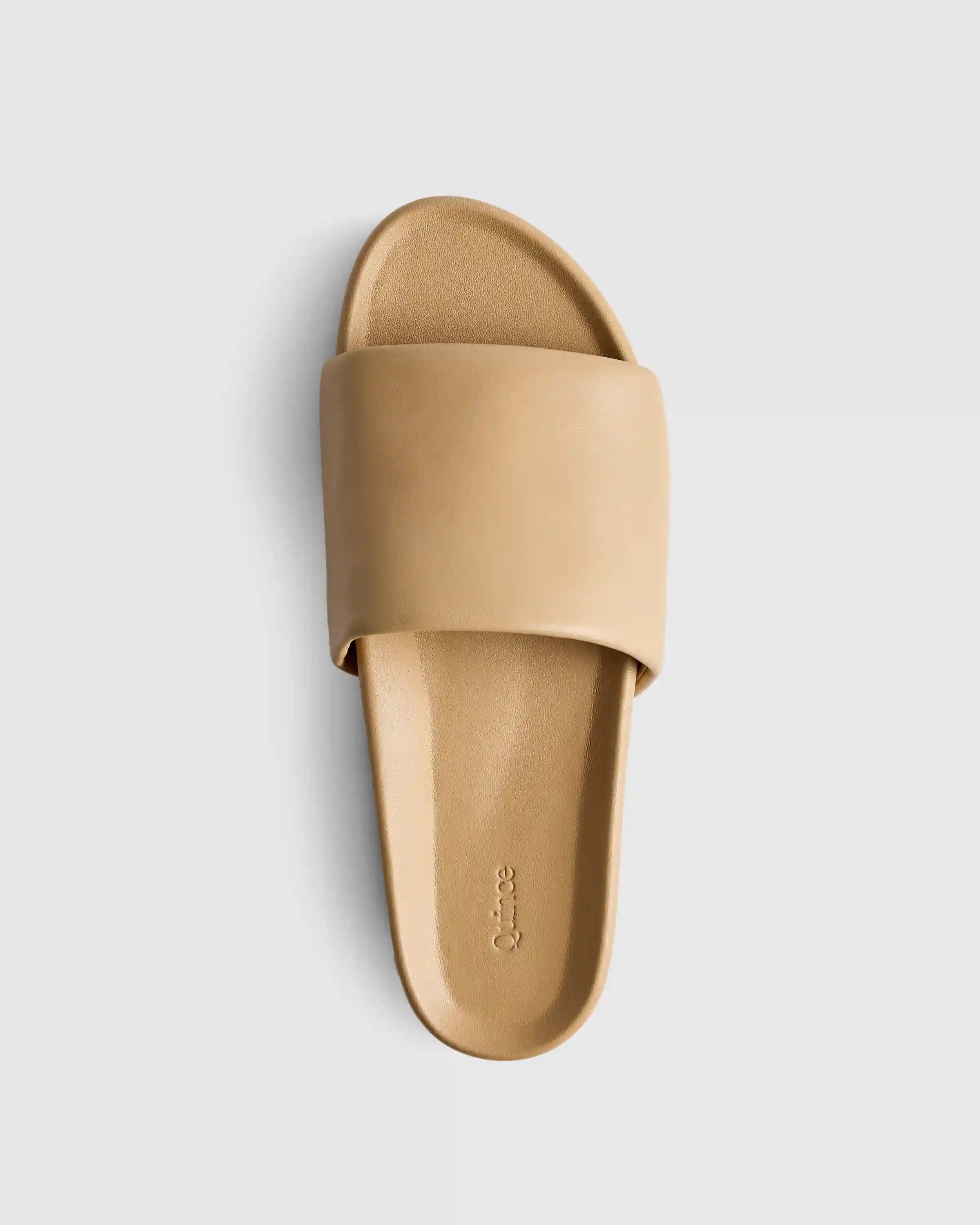 Italian Leather Platform Slide Sandal