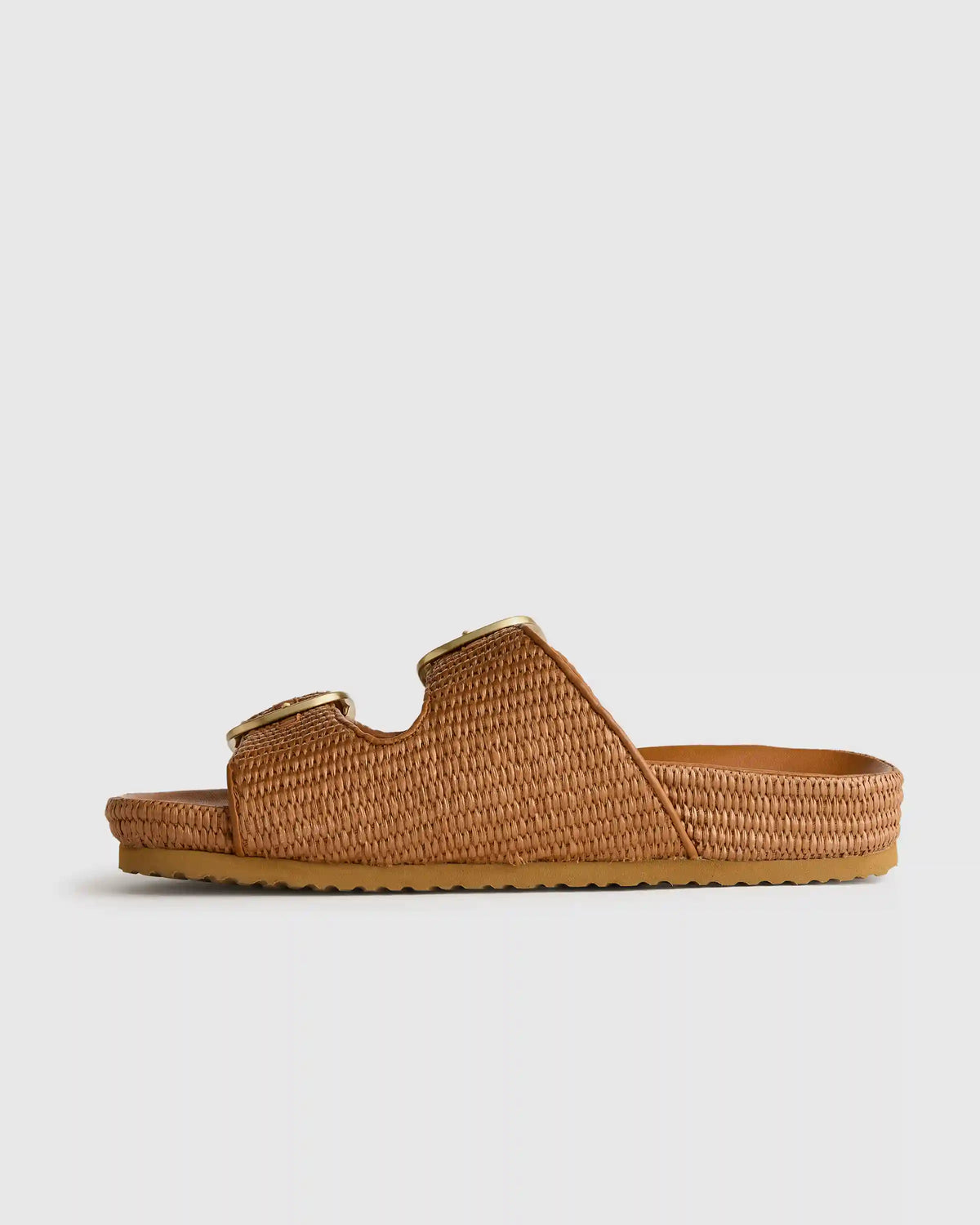 Raffia Double Buckle Sandal