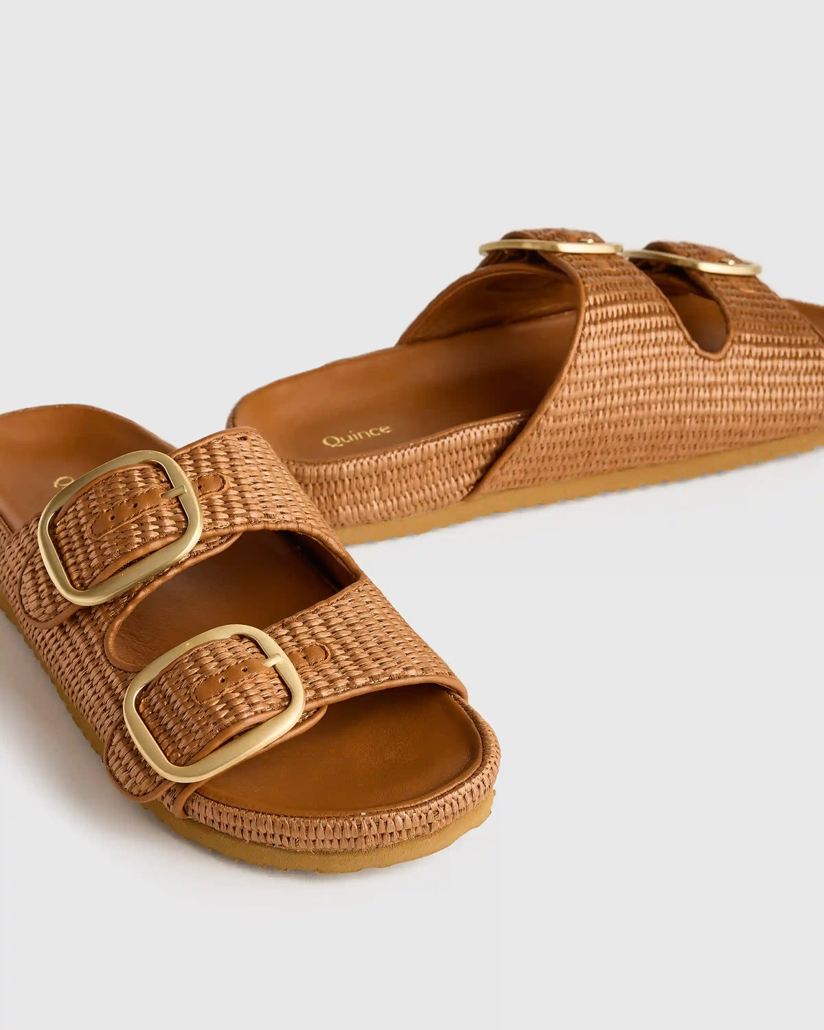 Raffia Double Buckle Sandal