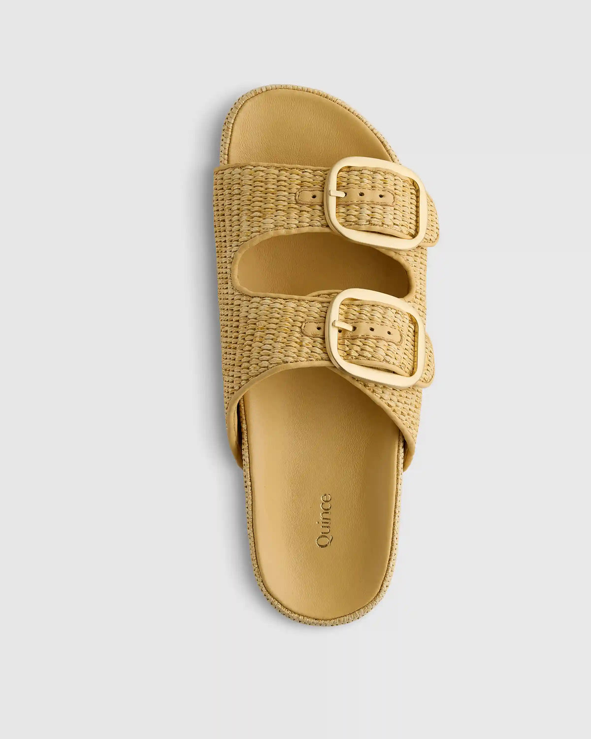 Raffia Double Buckle Sandal