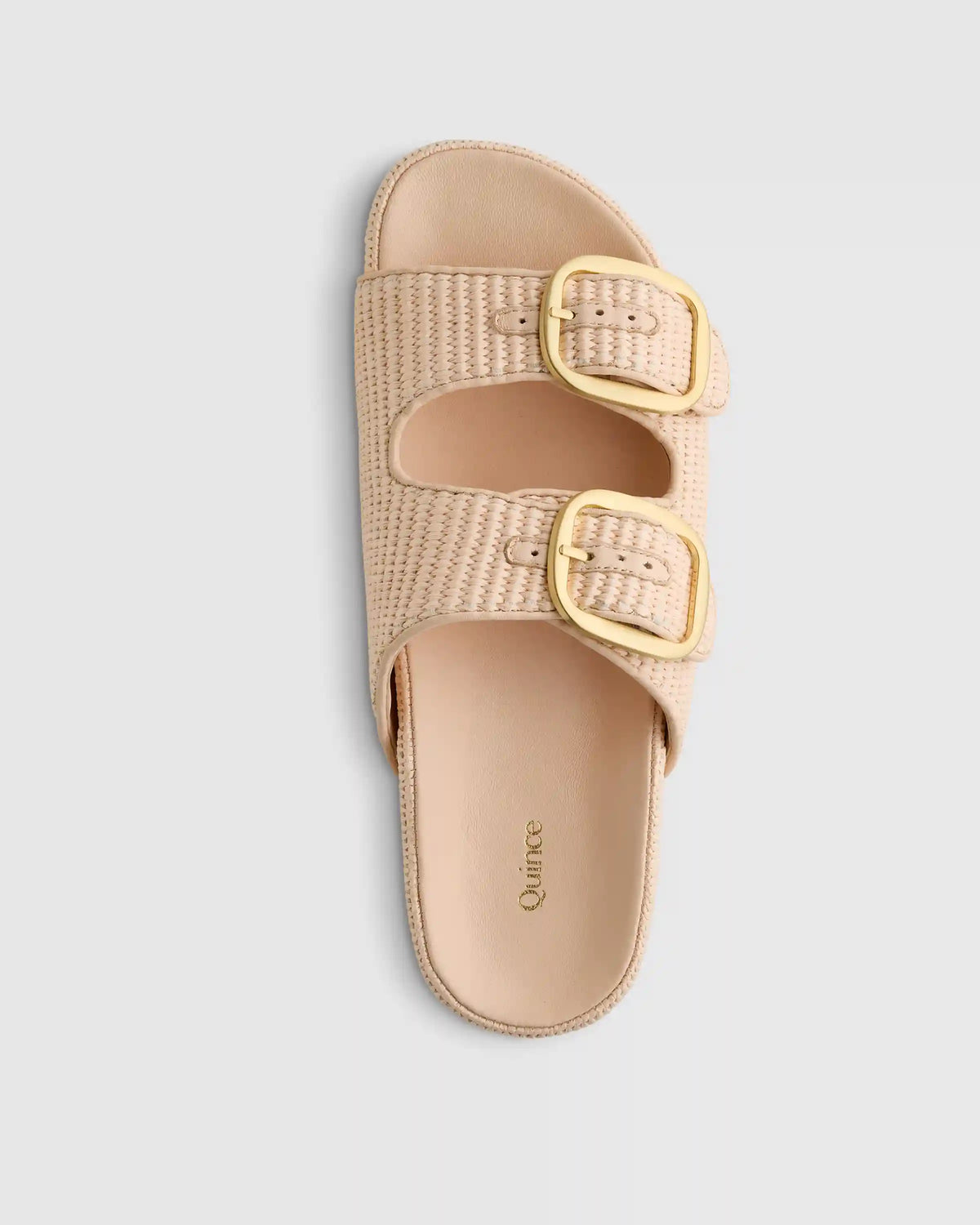 Raffia Double Buckle Sandal