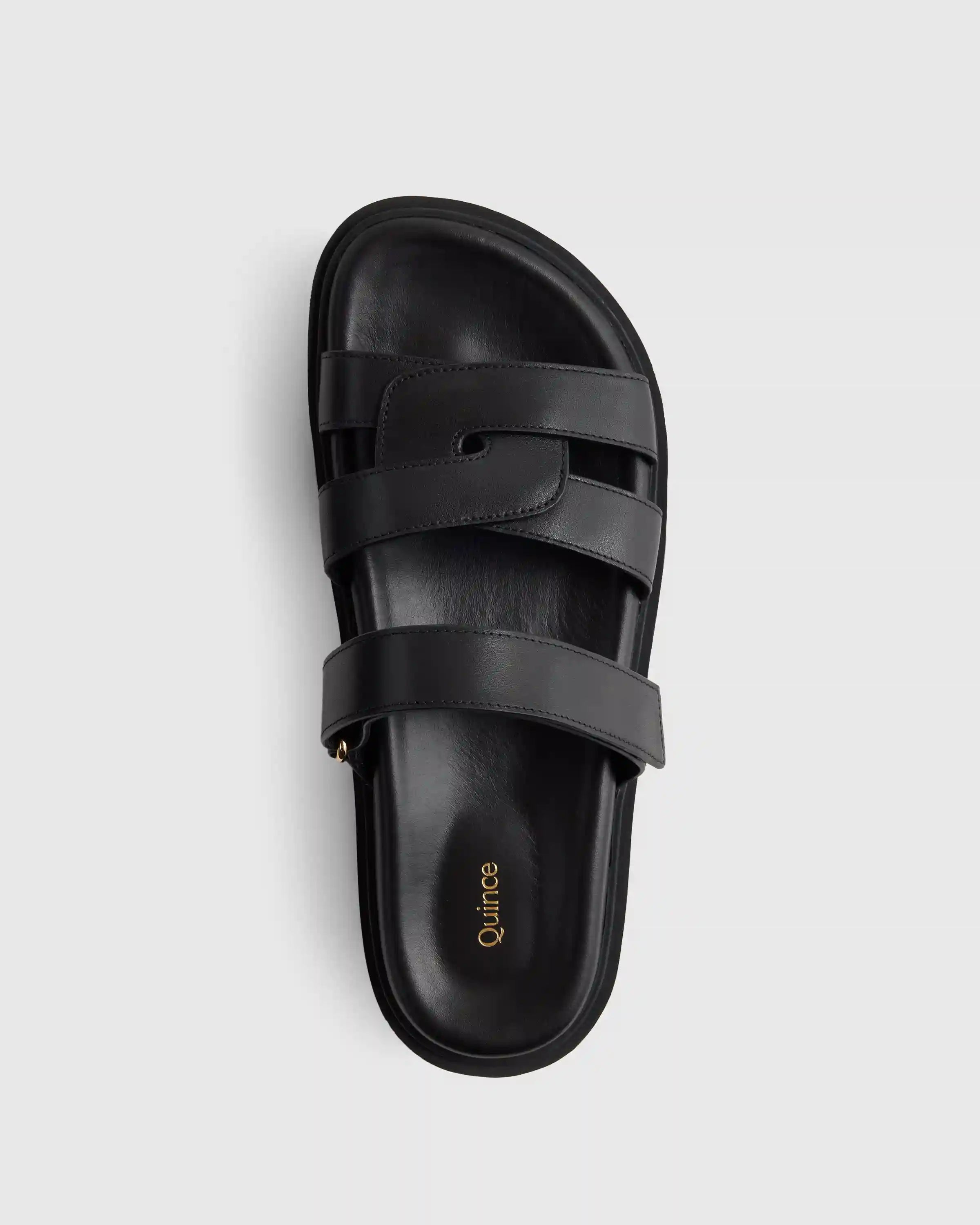 Italian Leather Sport Slide Sandal
