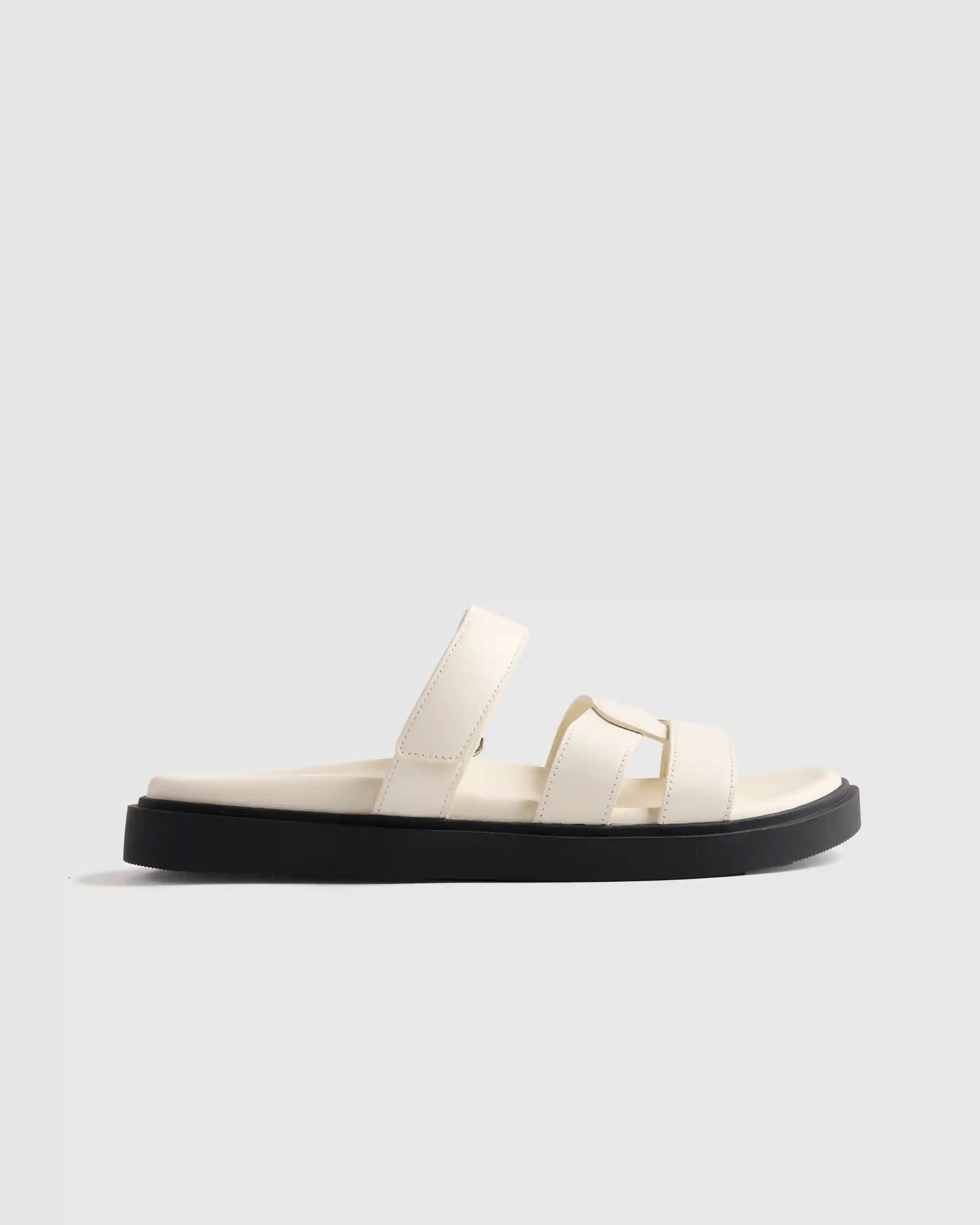 Italian Leather Sport Slide Sandal