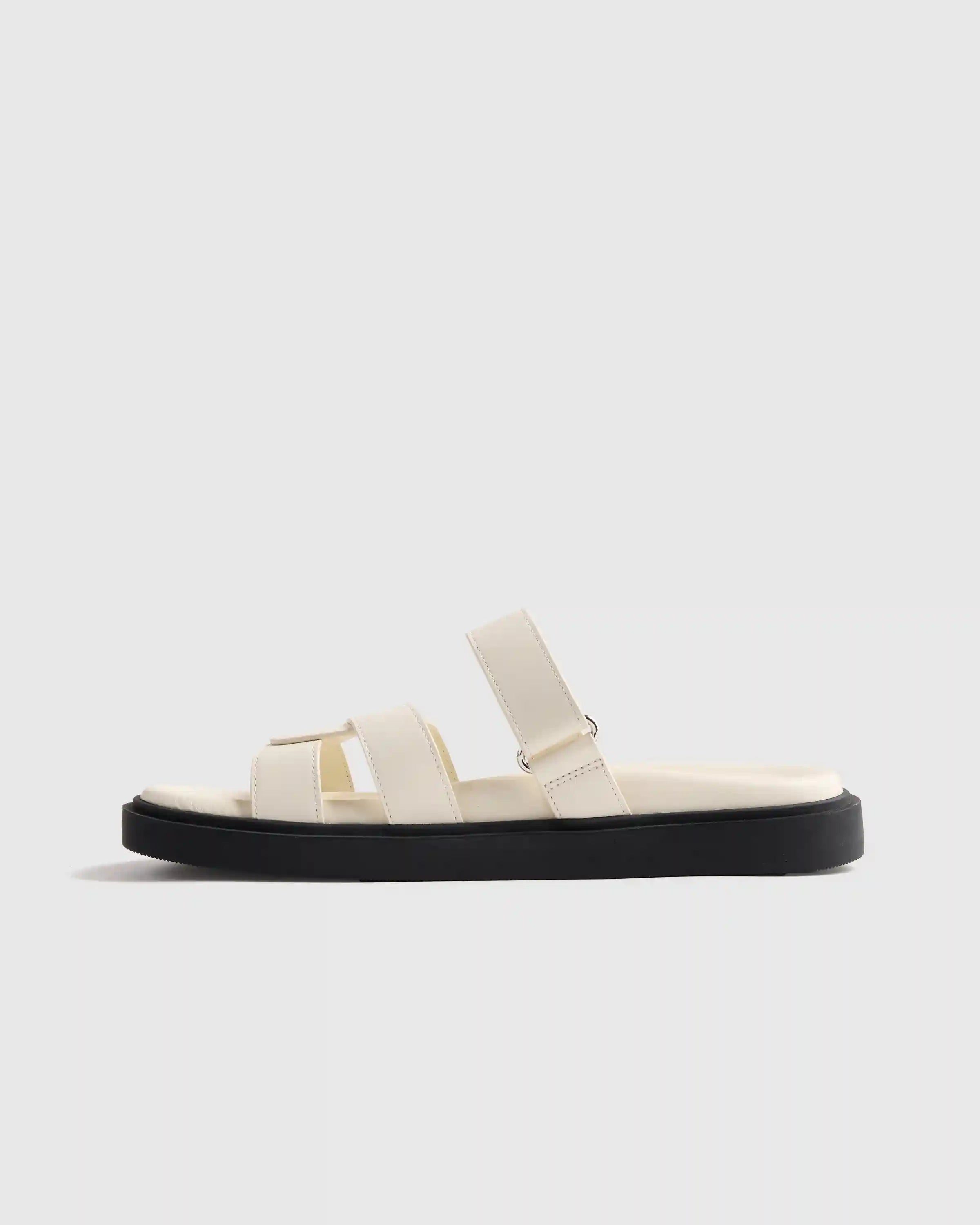 Italian Leather Sport Slide Sandal