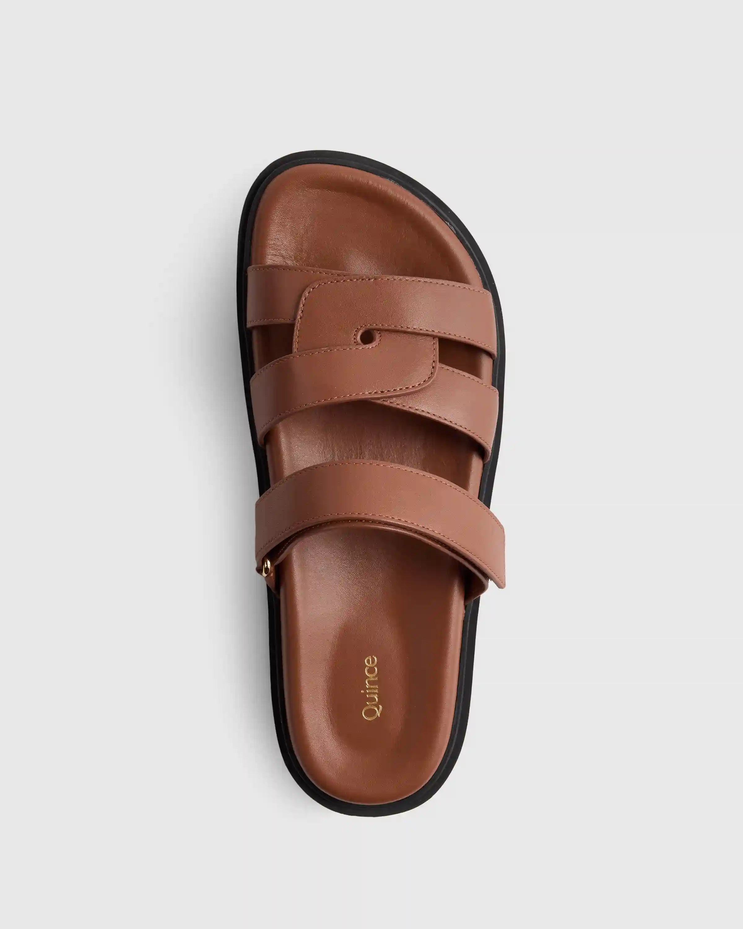 Italian Leather Sport Slide Sandal