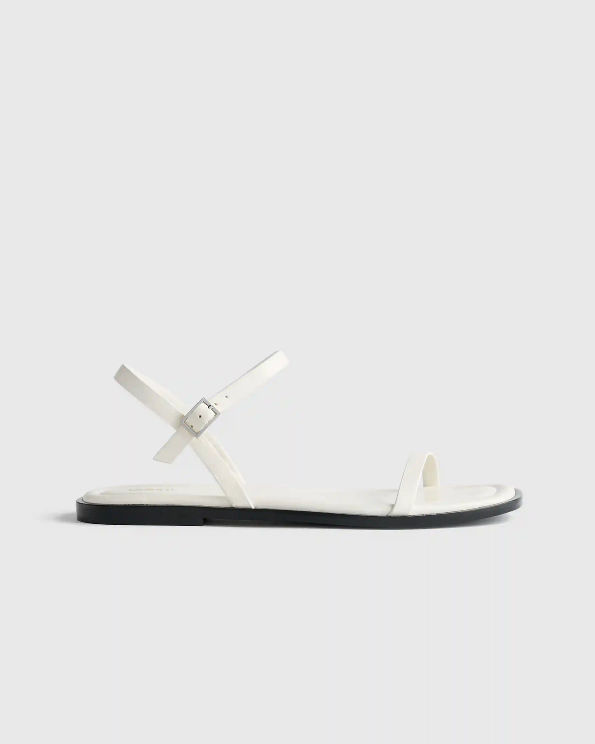 Italian Leather Ankle Strap Flat Sandal