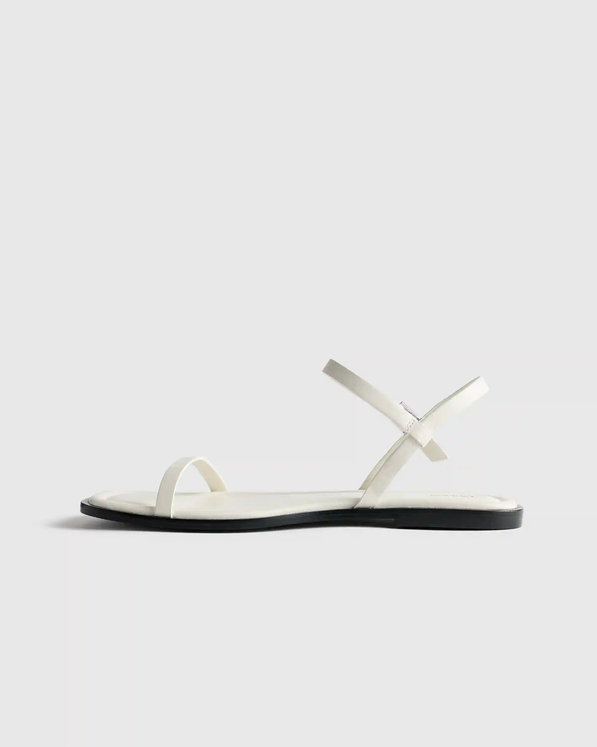 Italian Leather Ankle Strap Flat Sandal