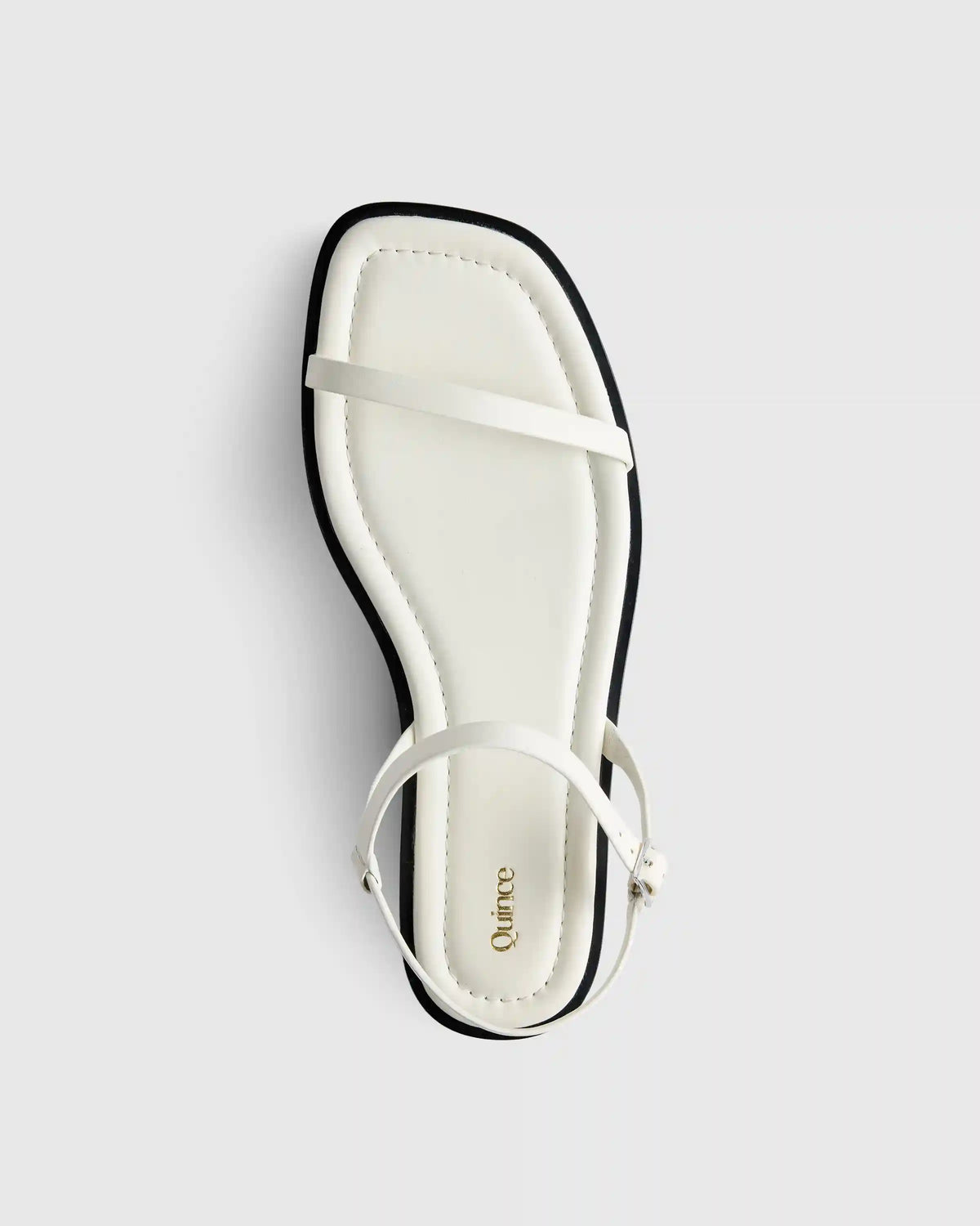 Italian Leather Ankle Strap Flat Sandal