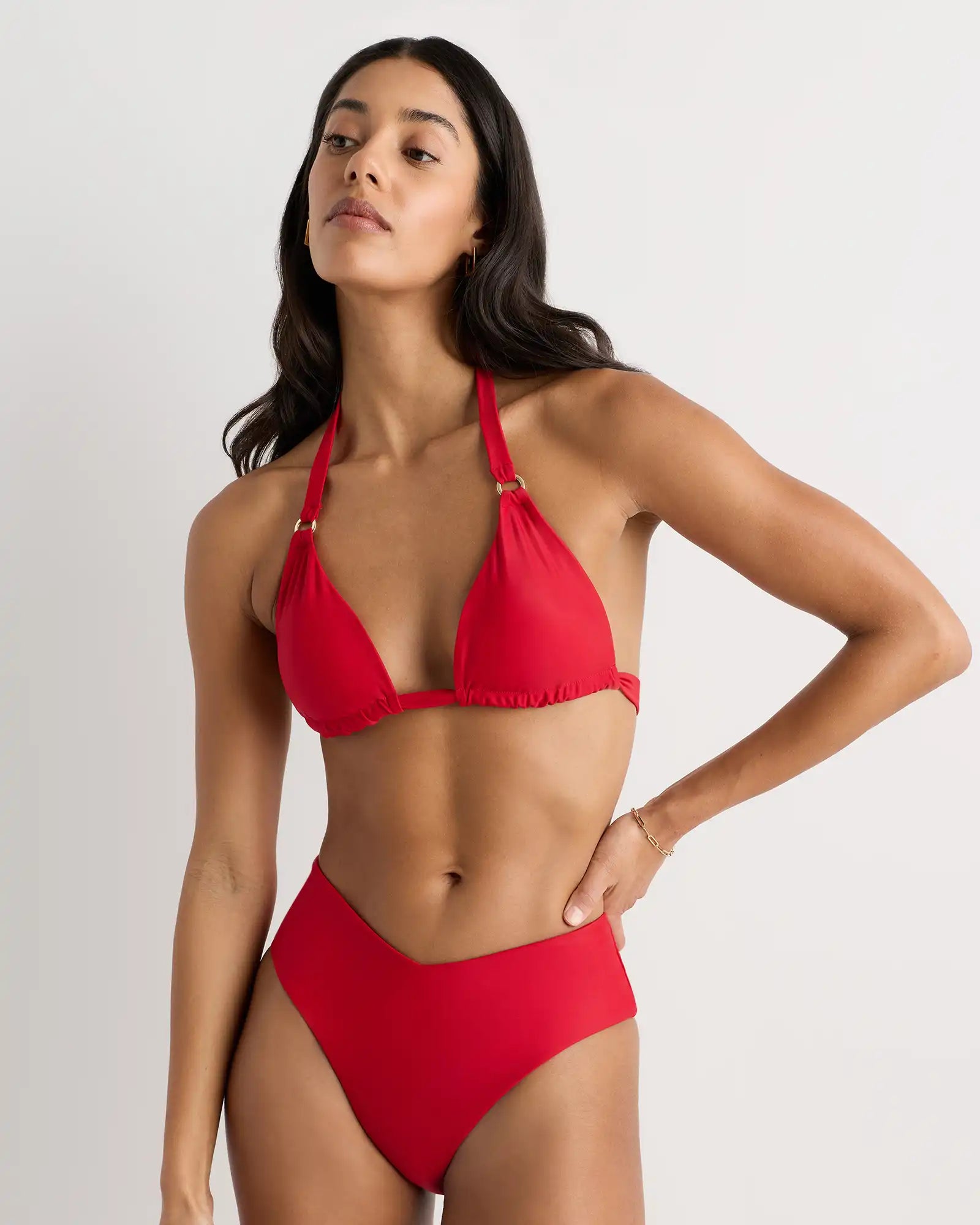 Italian Full Coverage Ring Triangle Bikini Top