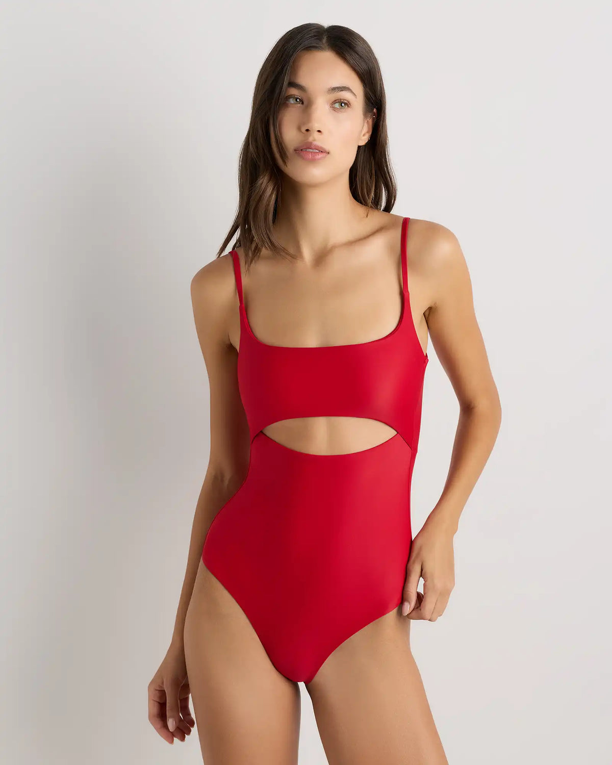 Italian Cut Out One-Piece Swimsuit
