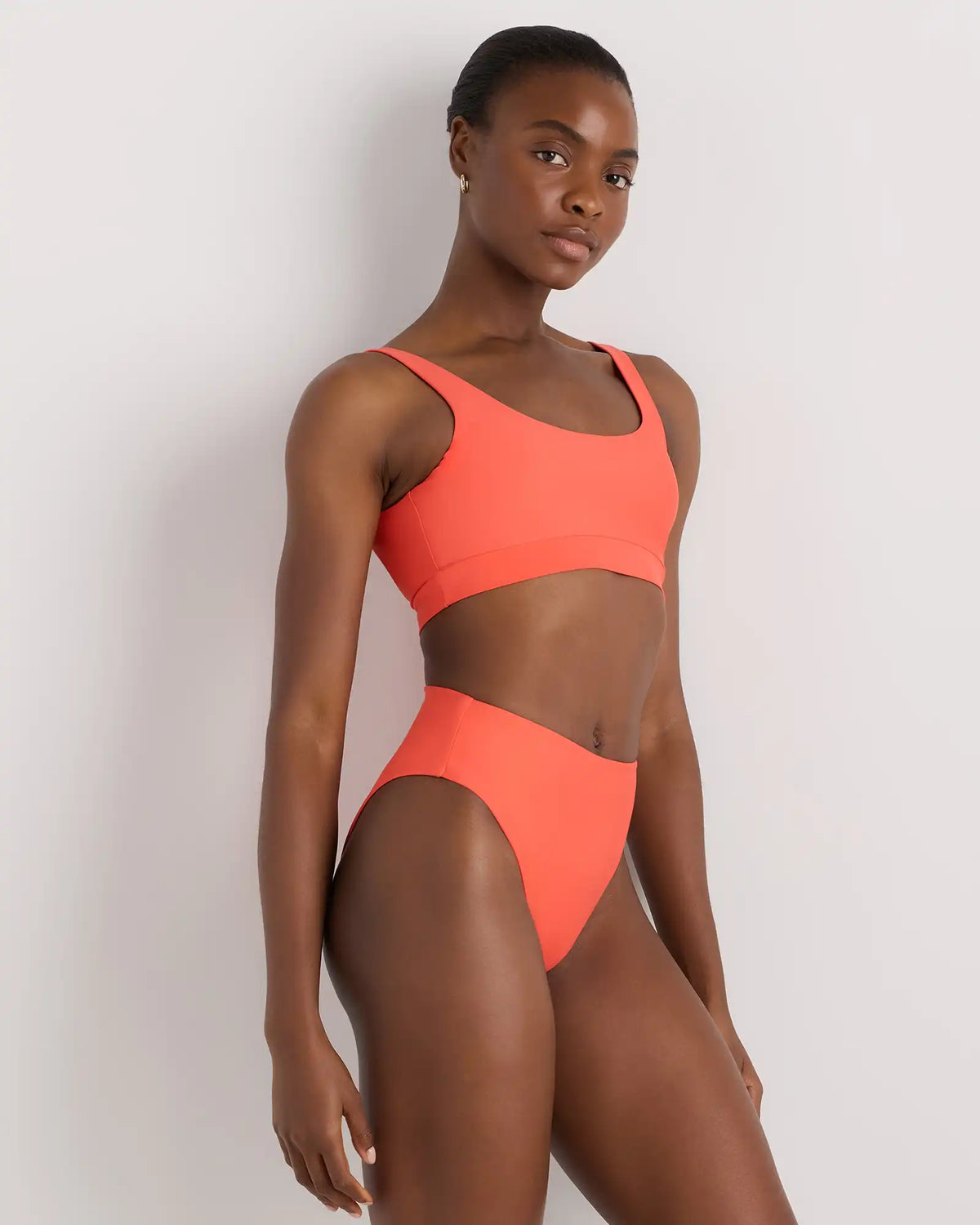 Italian High-Rise High-Leg Bikini Bottom