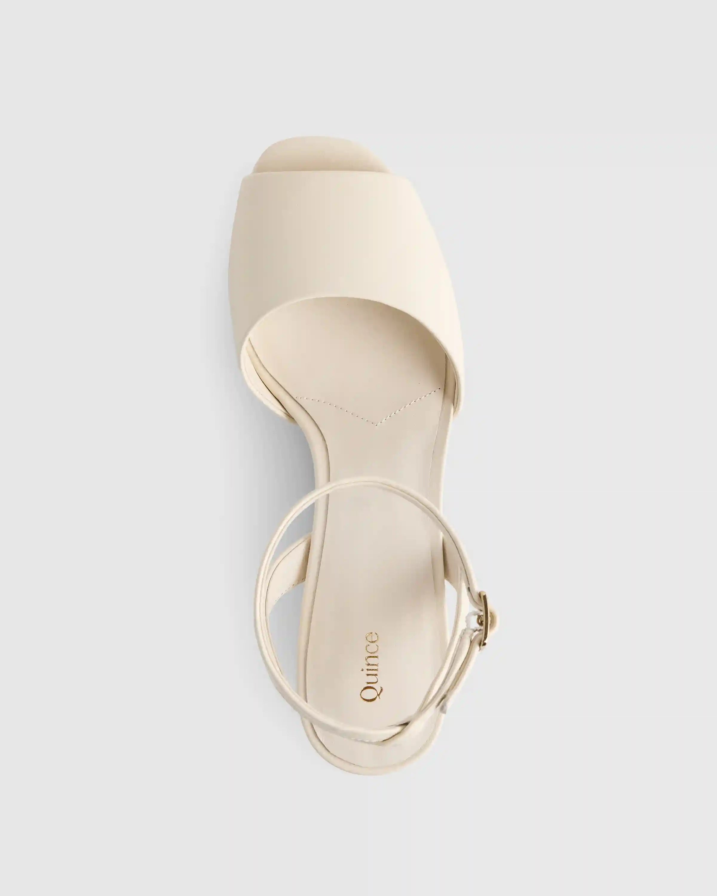 Italian Leather Platform 115mm Block Heel