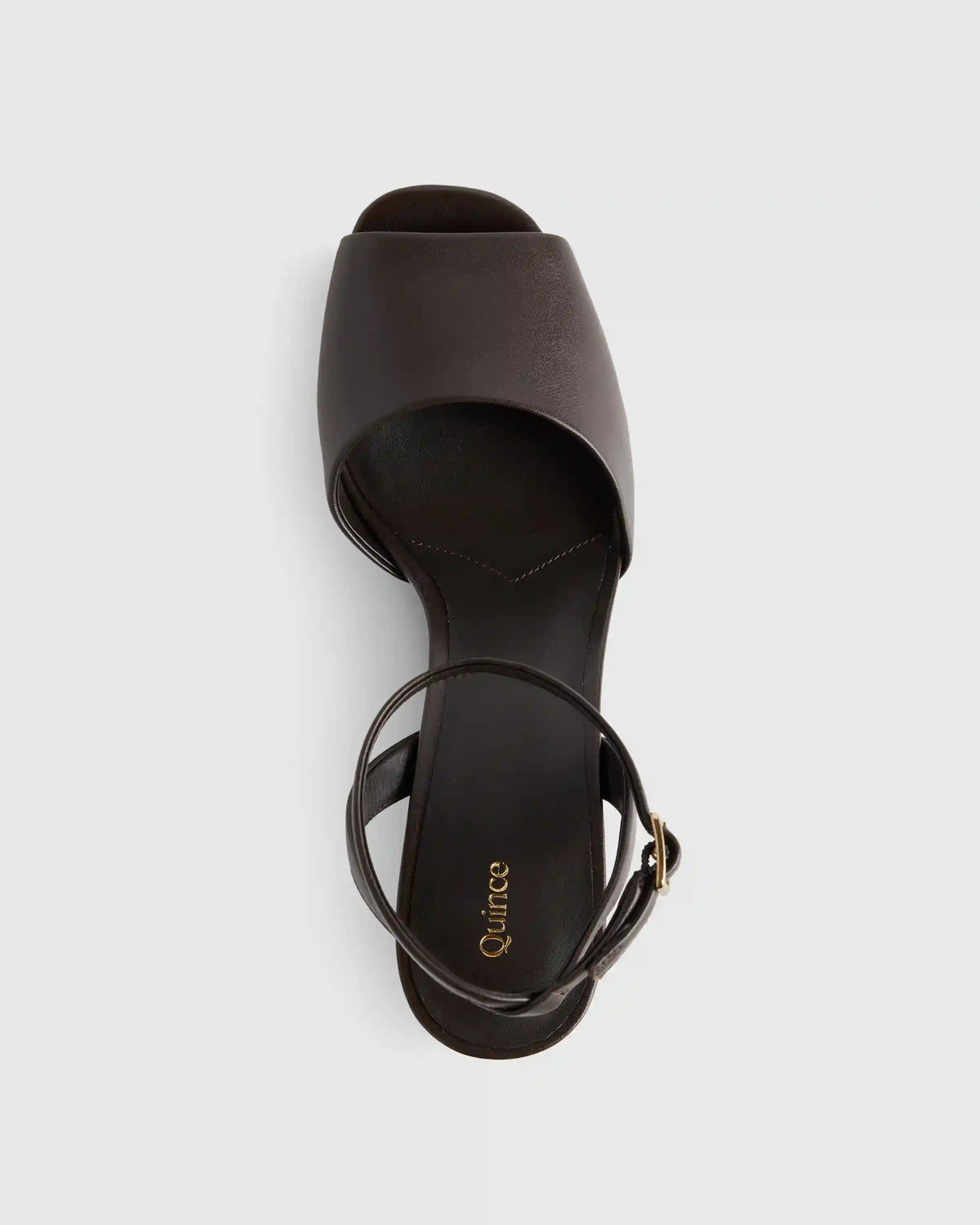 Italian Leather Platform 115mm Block Heel