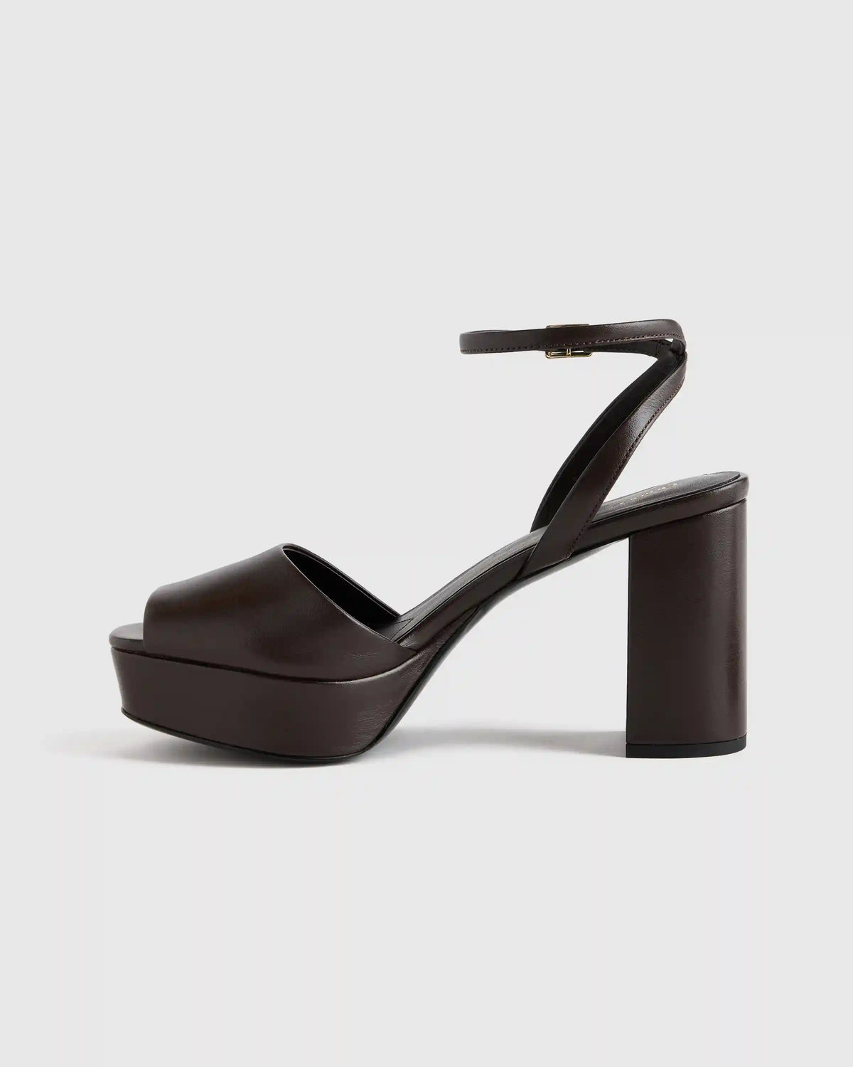 Italian Leather Platform 115mm Block Heel