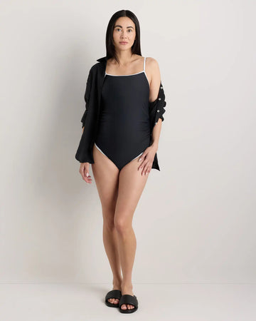 Italian Maternity Square Neck One-Piece Swimsuit