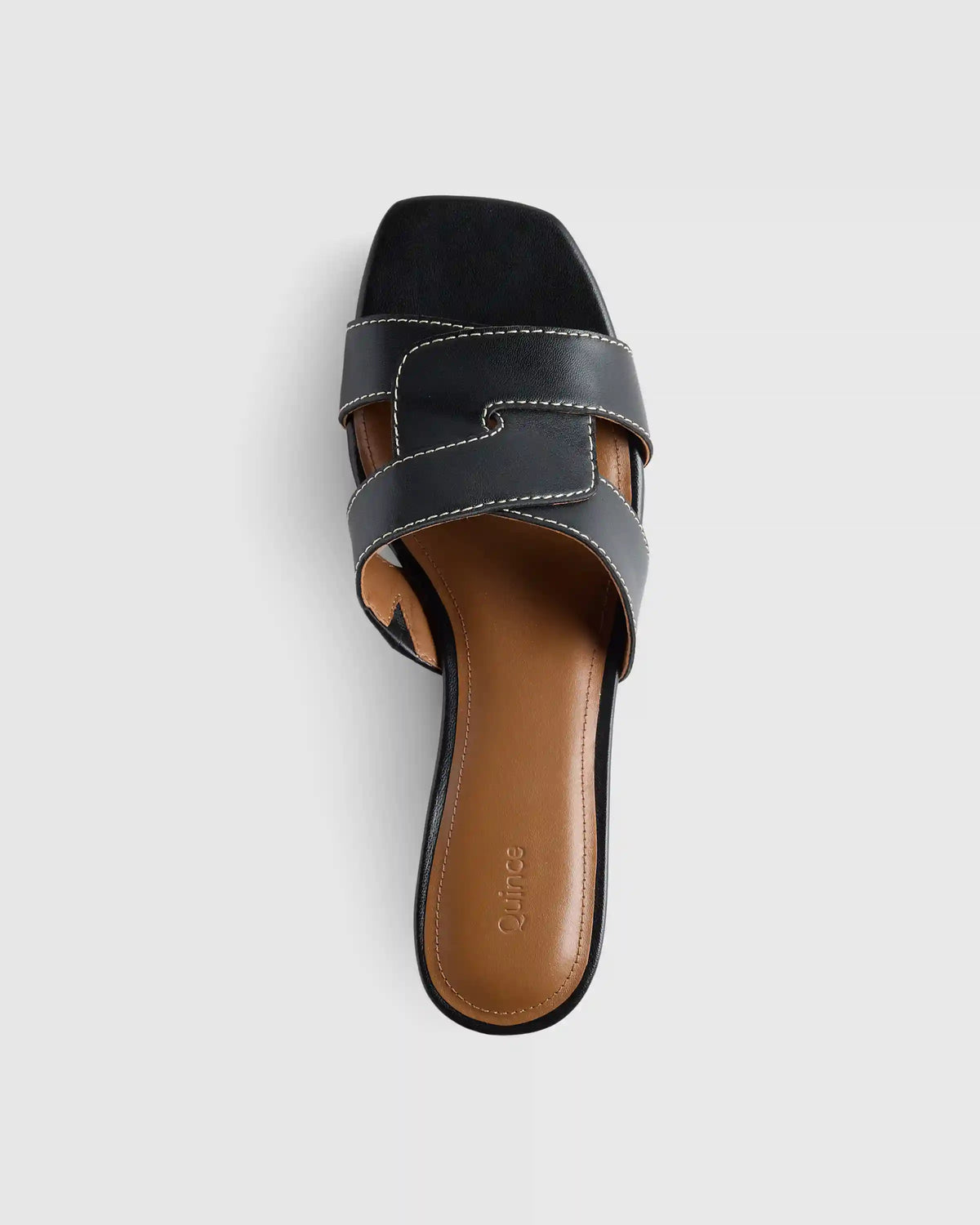 Italian Leather 35mm Wood Block Heel Mule