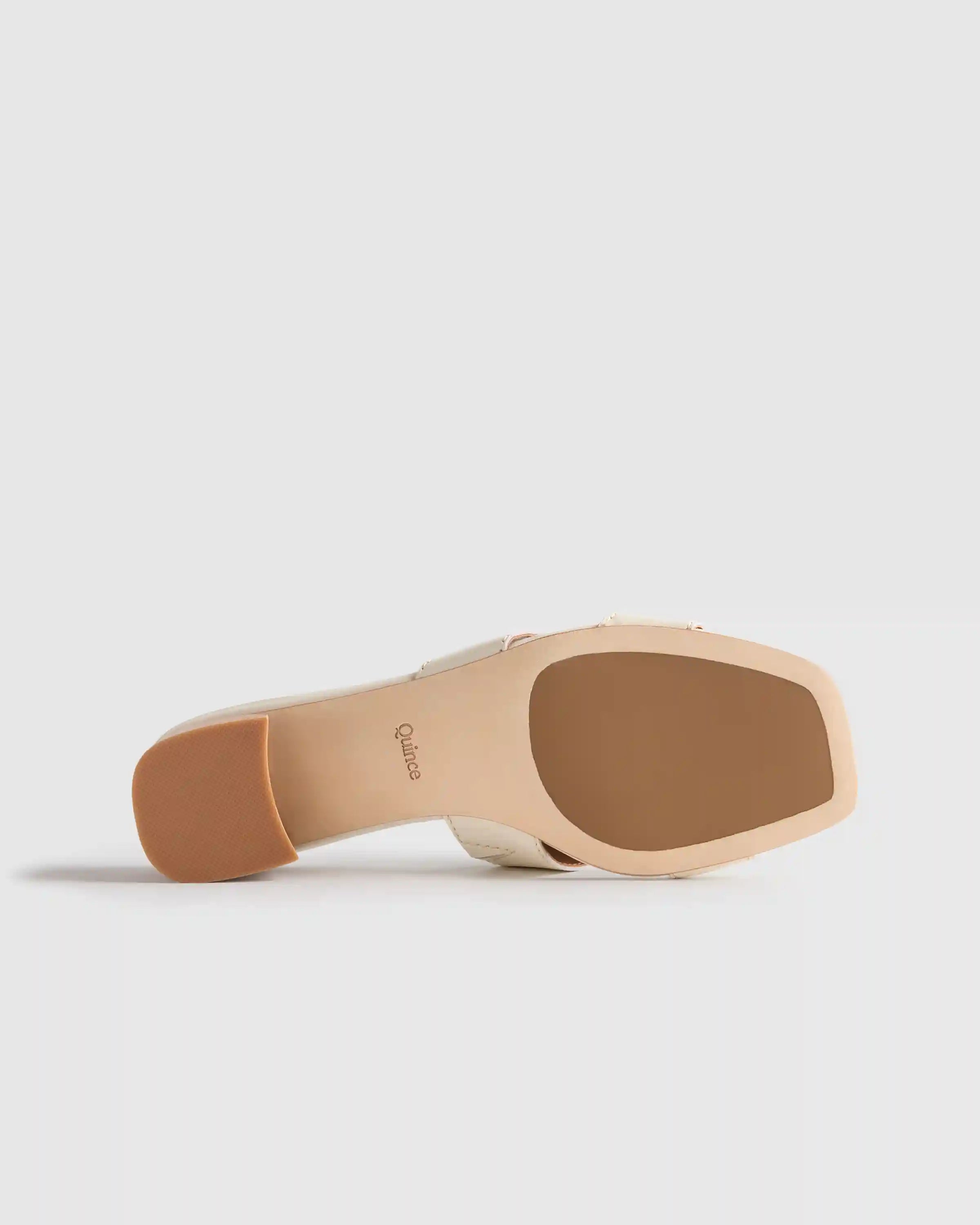 Italian Leather 35mm Wood Block Heel Mule