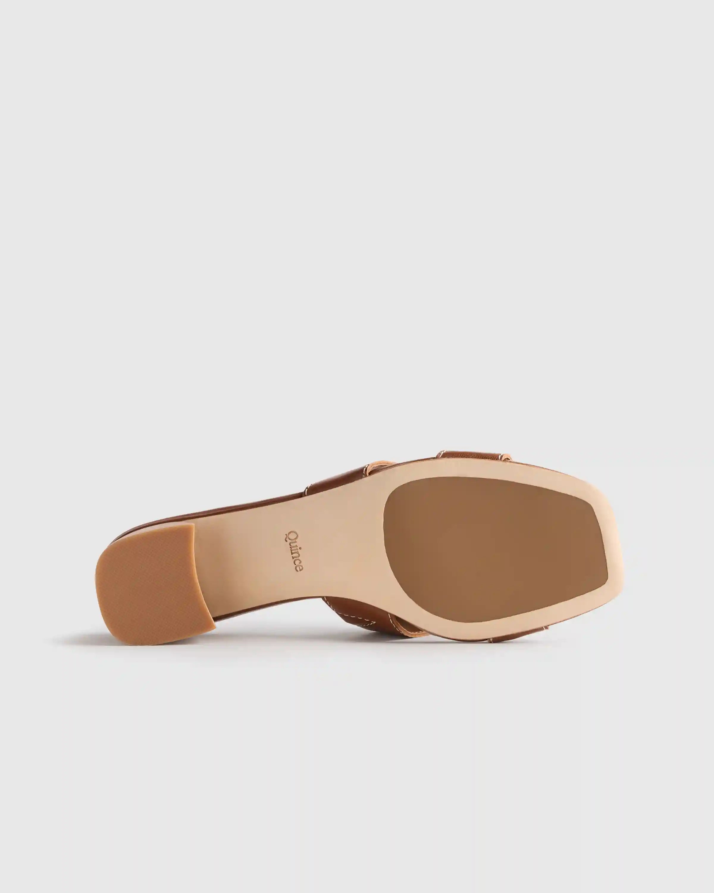 Italian Leather 35mm Wood Block Heel Mule