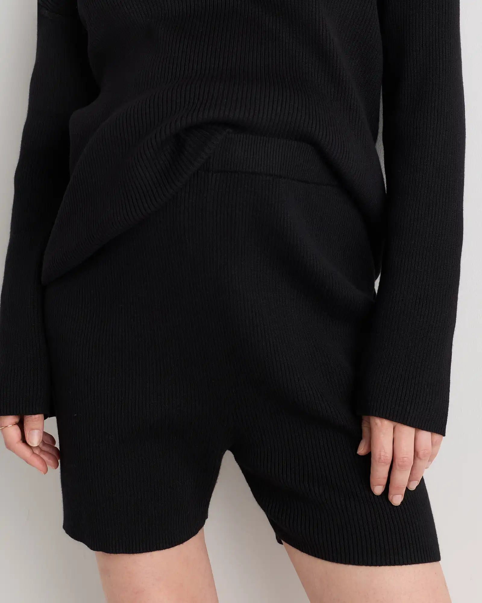 Cotton Cashmere Maternity Knit Shorts