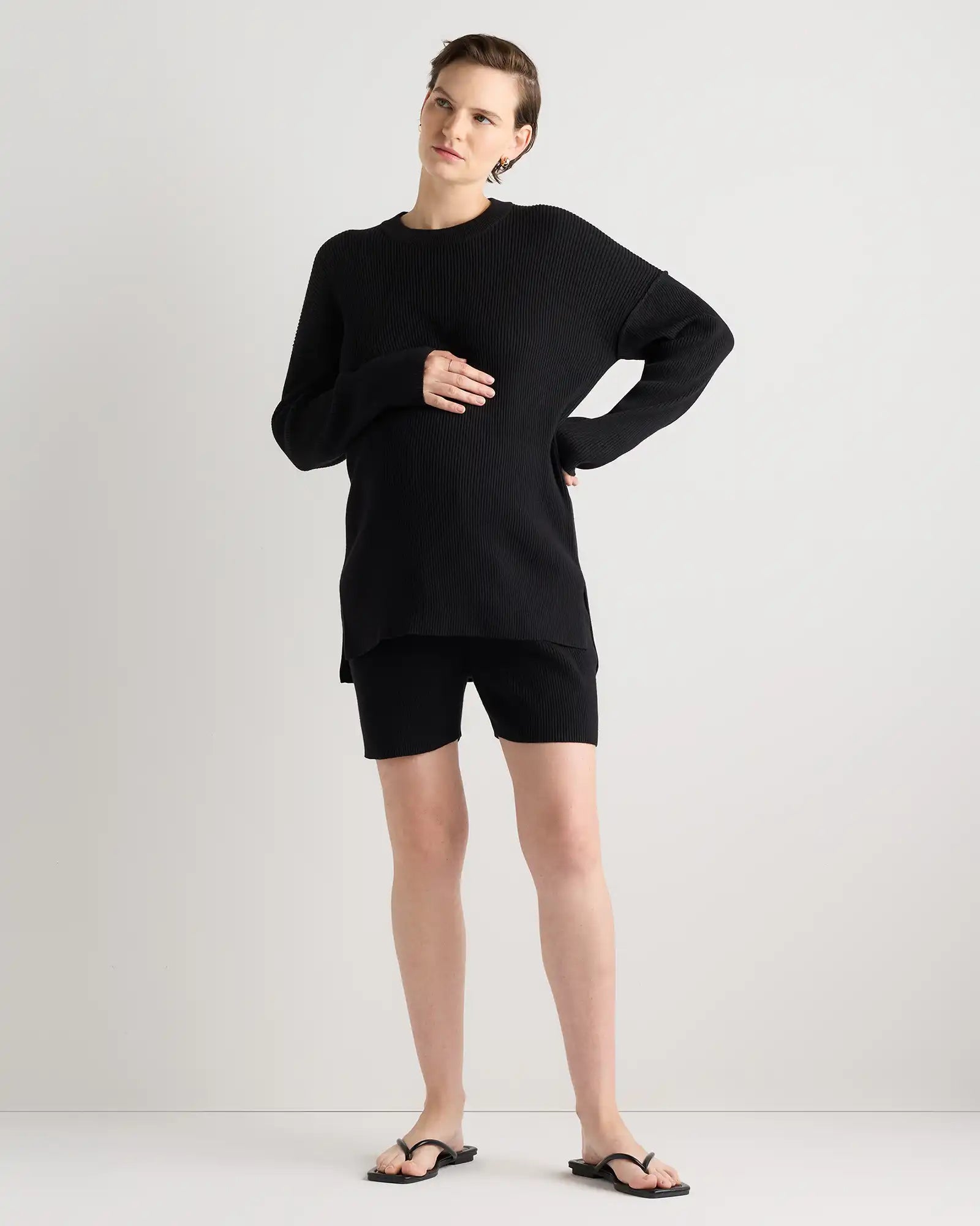 Cotton Cashmere Maternity Knit Shorts