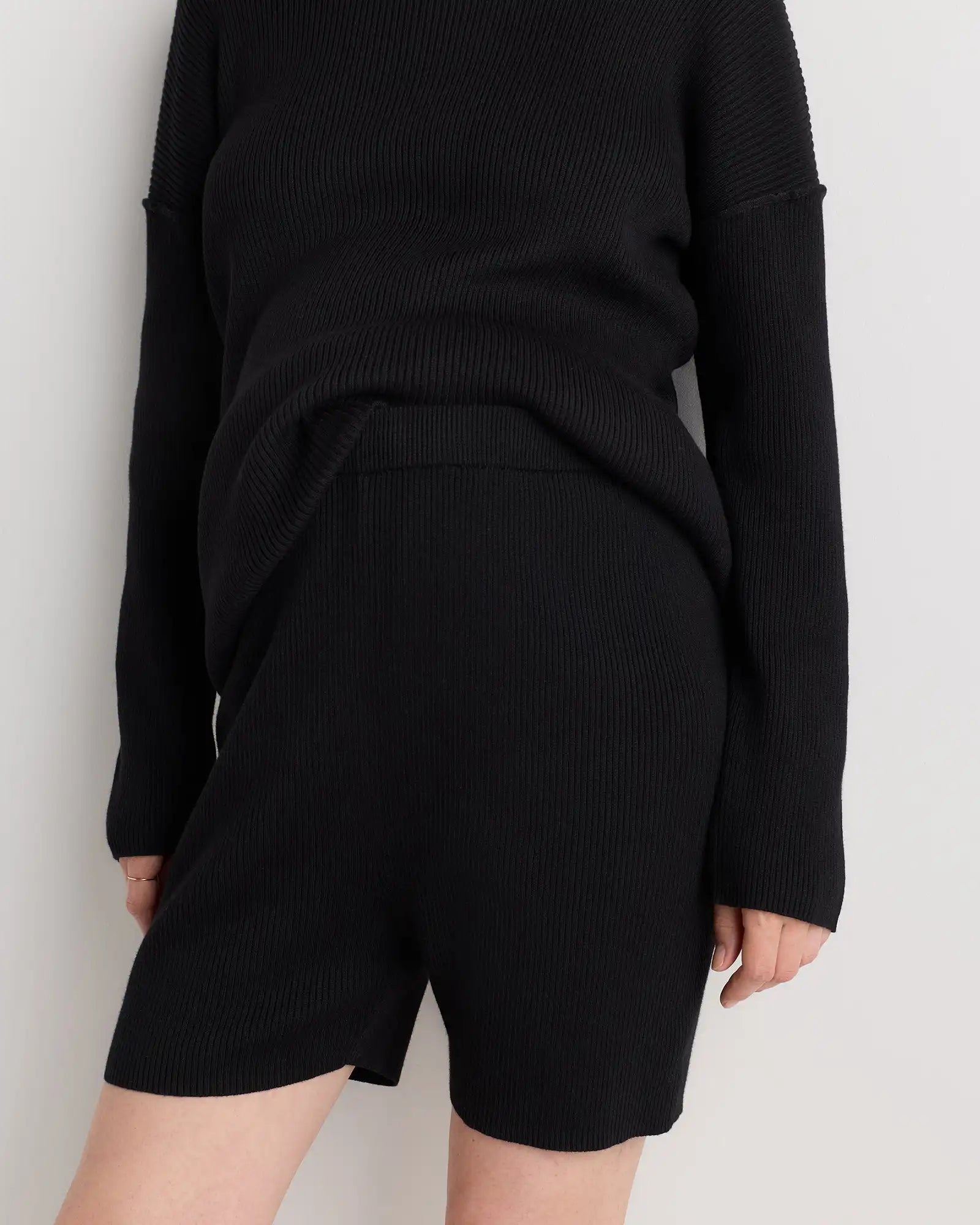Cotton Cashmere Maternity Knit Shorts