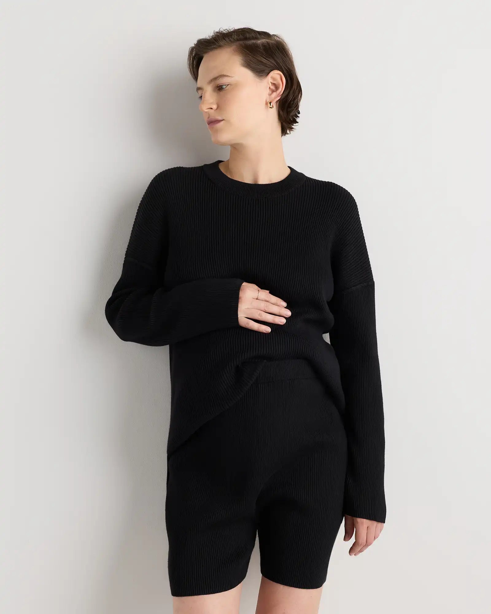 Cotton Cashmere Maternity Knit Shorts