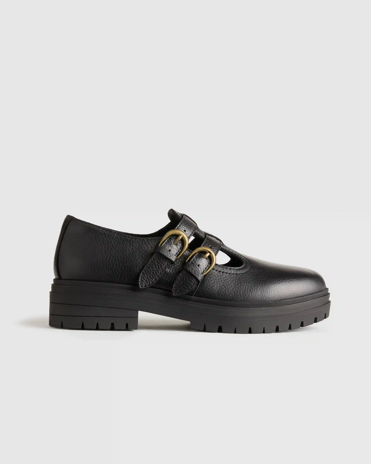 Italian Leather Lug Sole Mary Jane