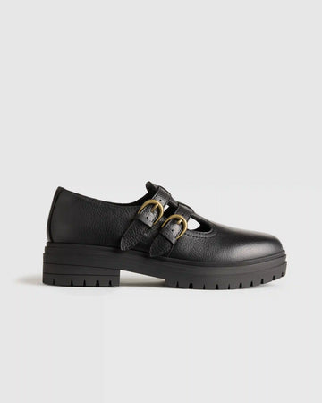 Italian Leather Lug Sole Mary Jane