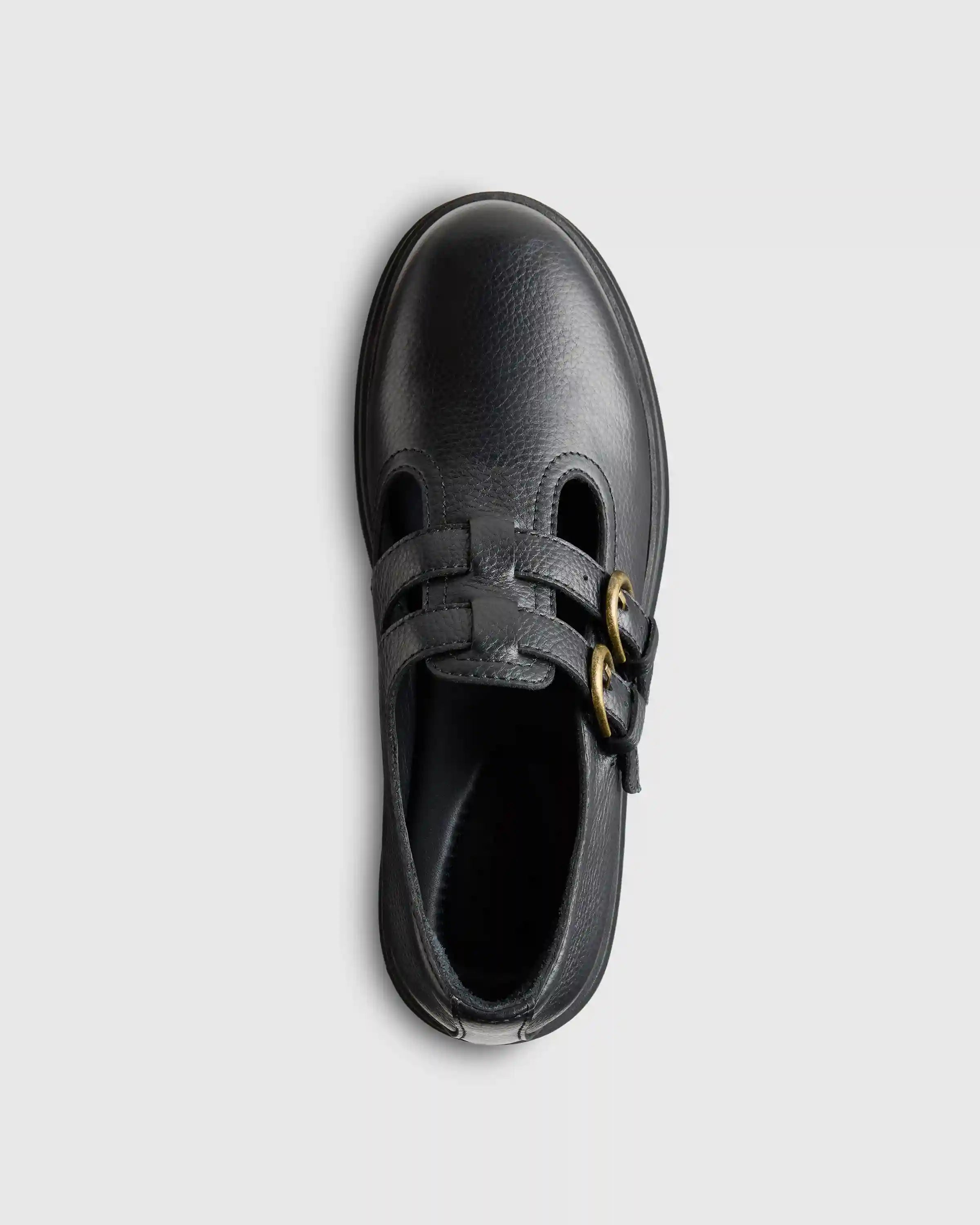Italian Leather Lug Sole Mary Jane