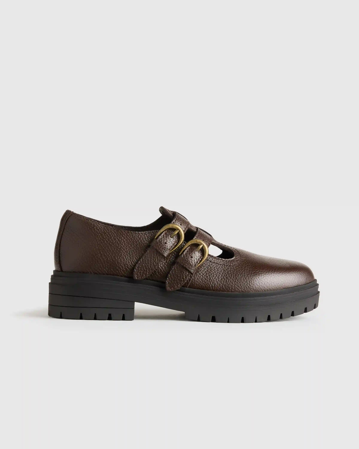 Italian Leather Lug Sole Mary Jane