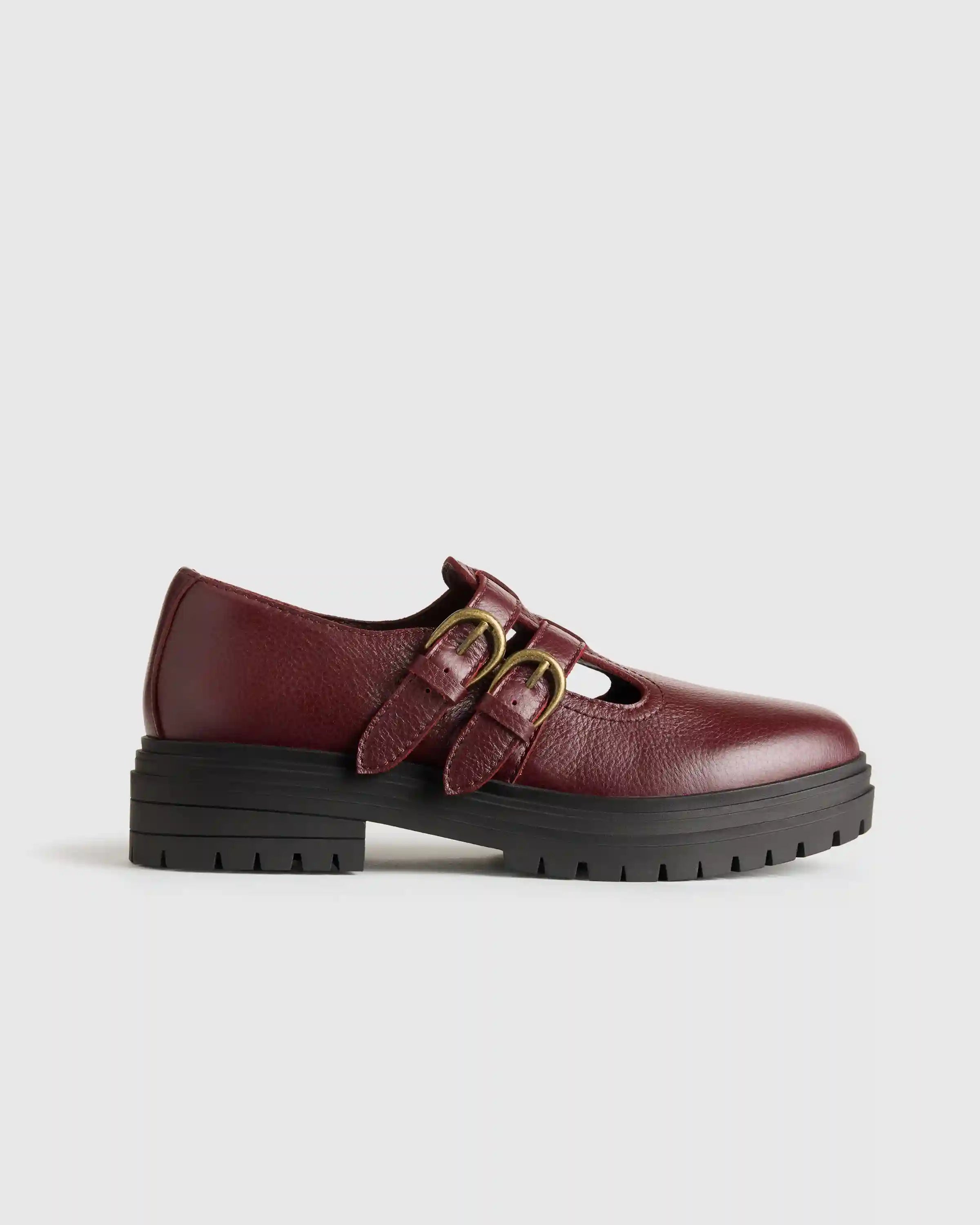 Italian Leather Lug Sole Mary Jane