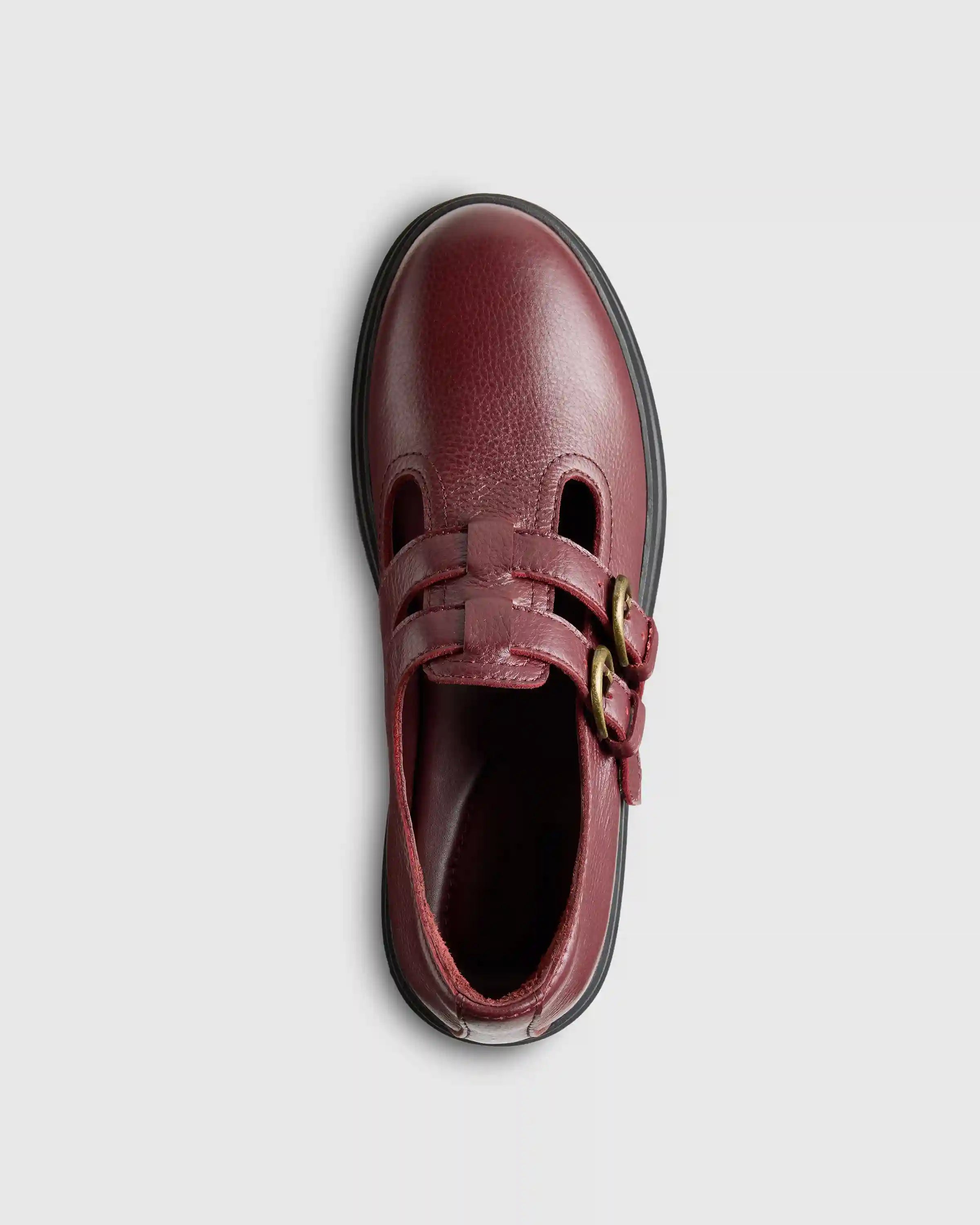 Italian Leather Lug Sole Mary Jane