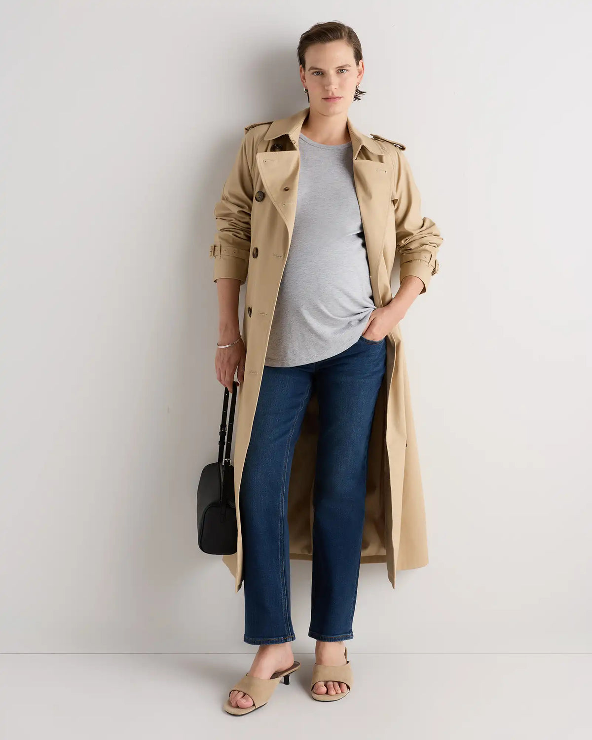 Lila Stretch Maternity Straight Jeans