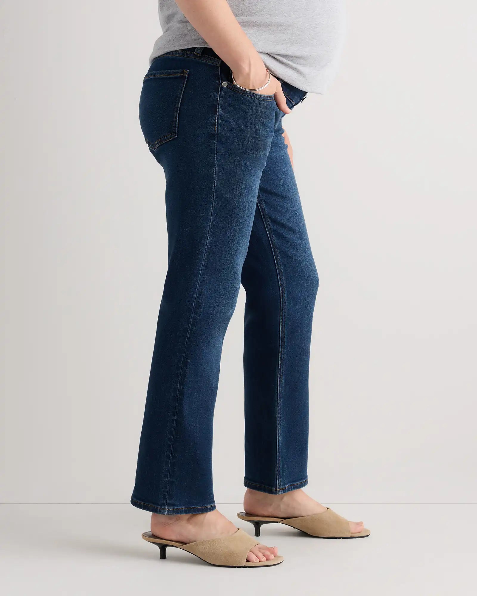 Lila Stretch Maternity Straight Jeans