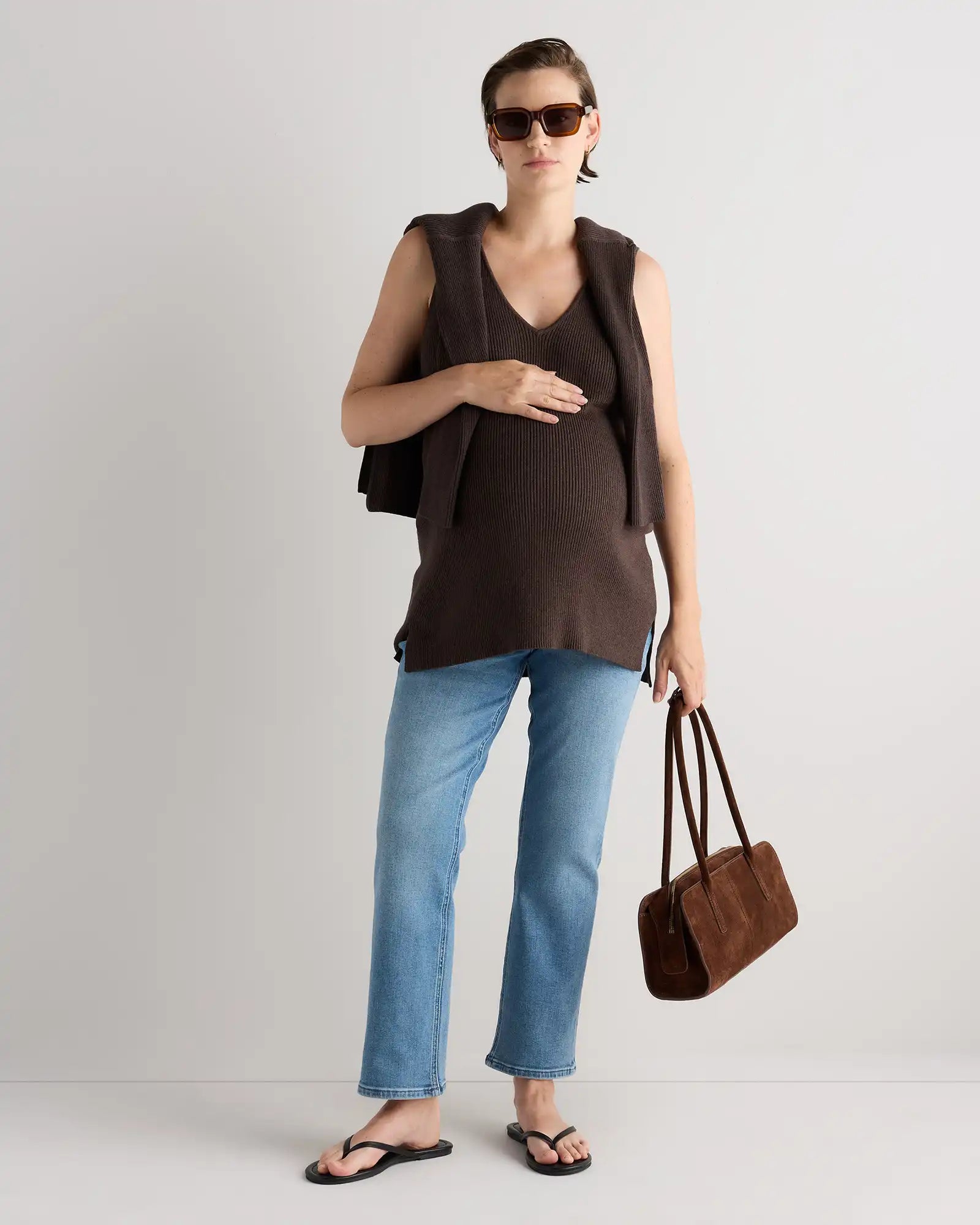 Lila Stretch Maternity Straight Jeans