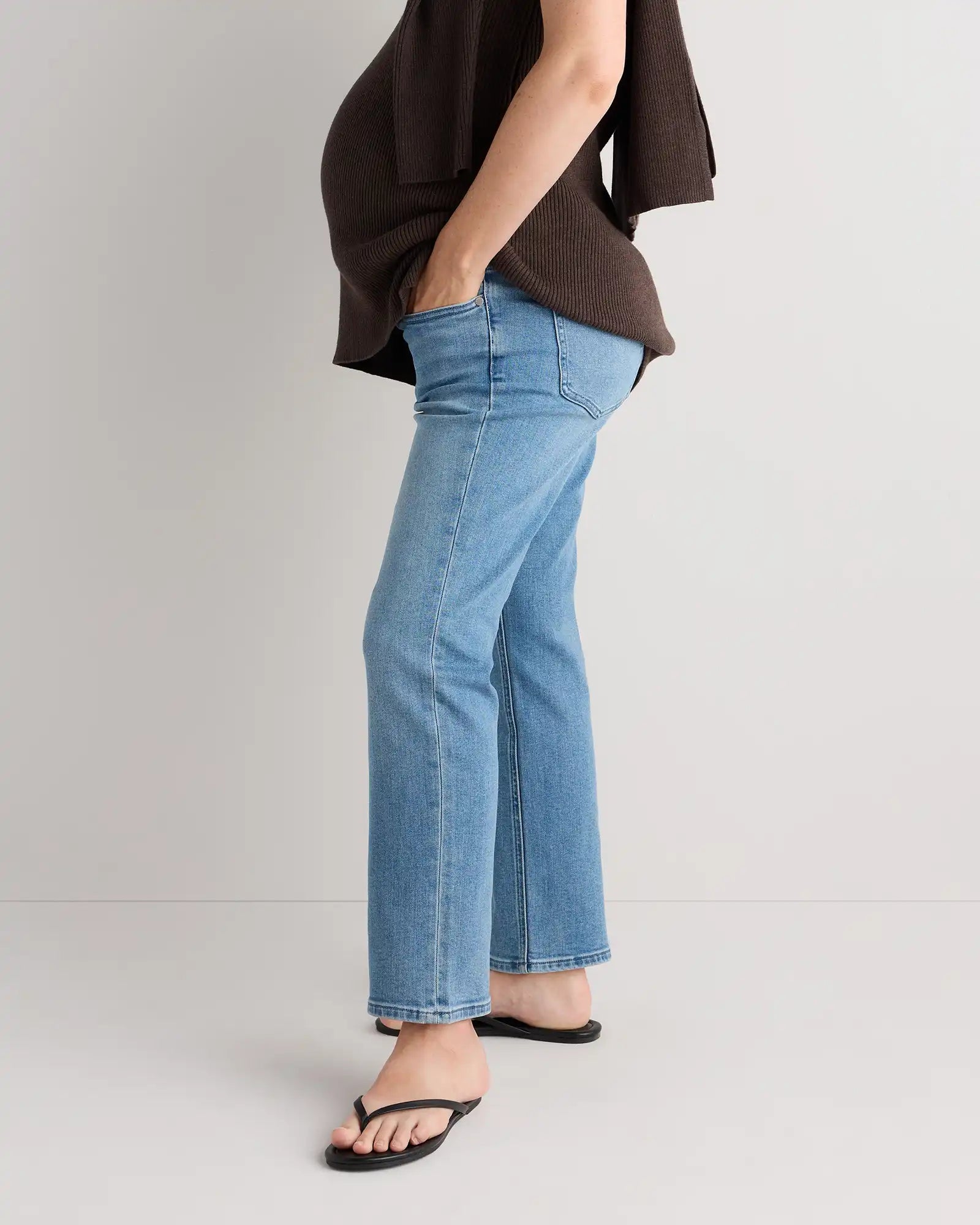 Lila Stretch Maternity Straight Jeans