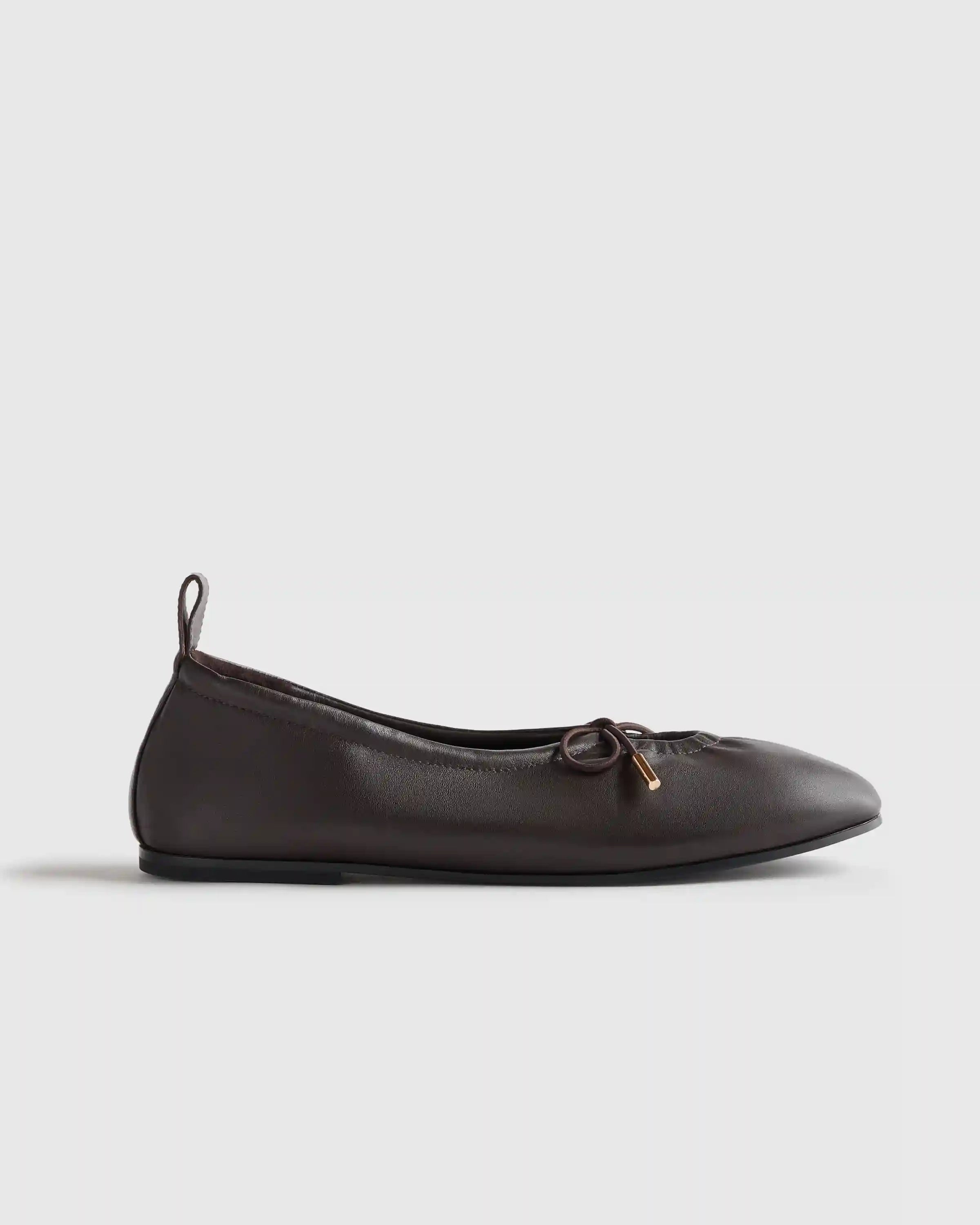 Italian Leather Keyhole Ballet Flat