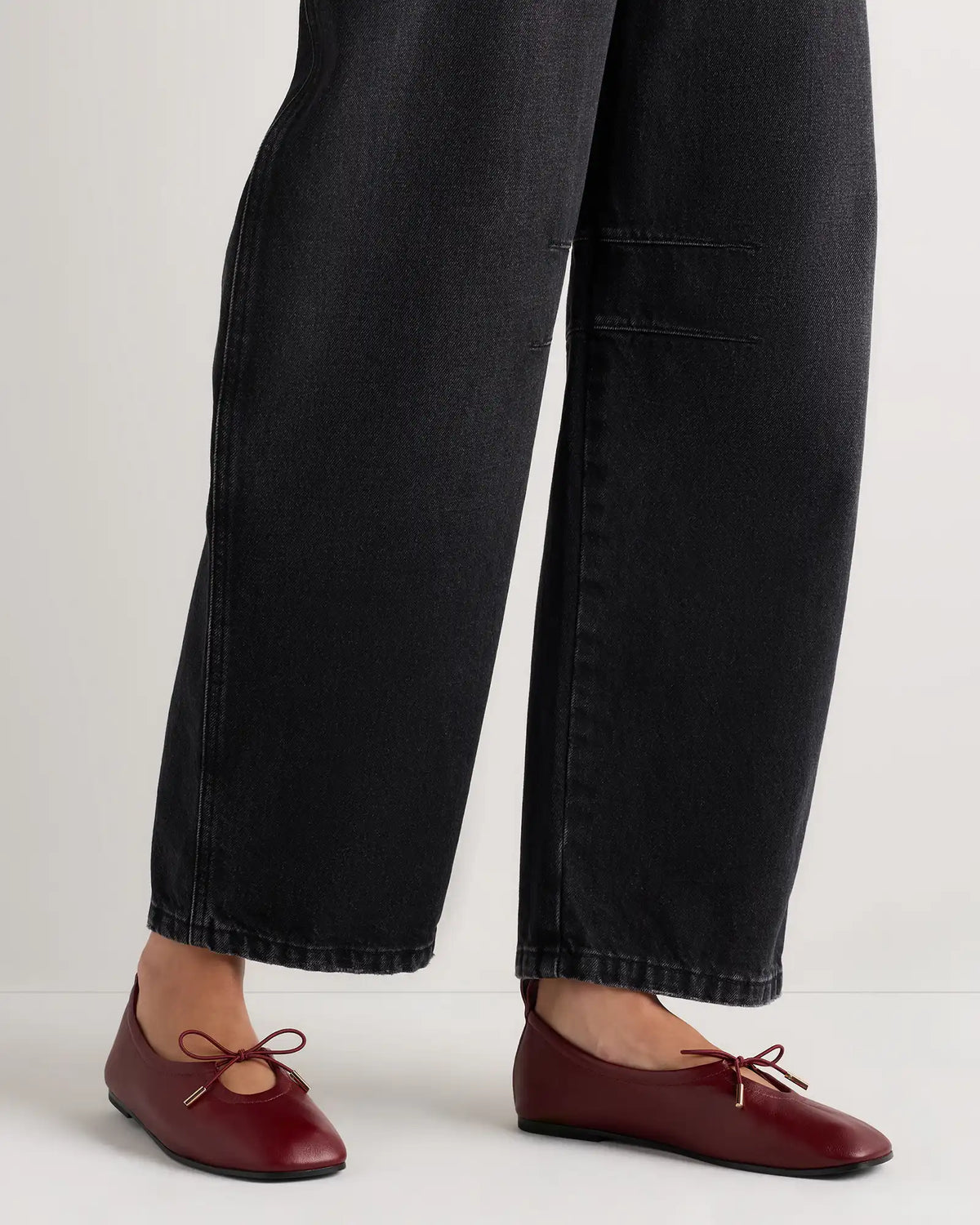 Italian Leather Keyhole Ballet Flat