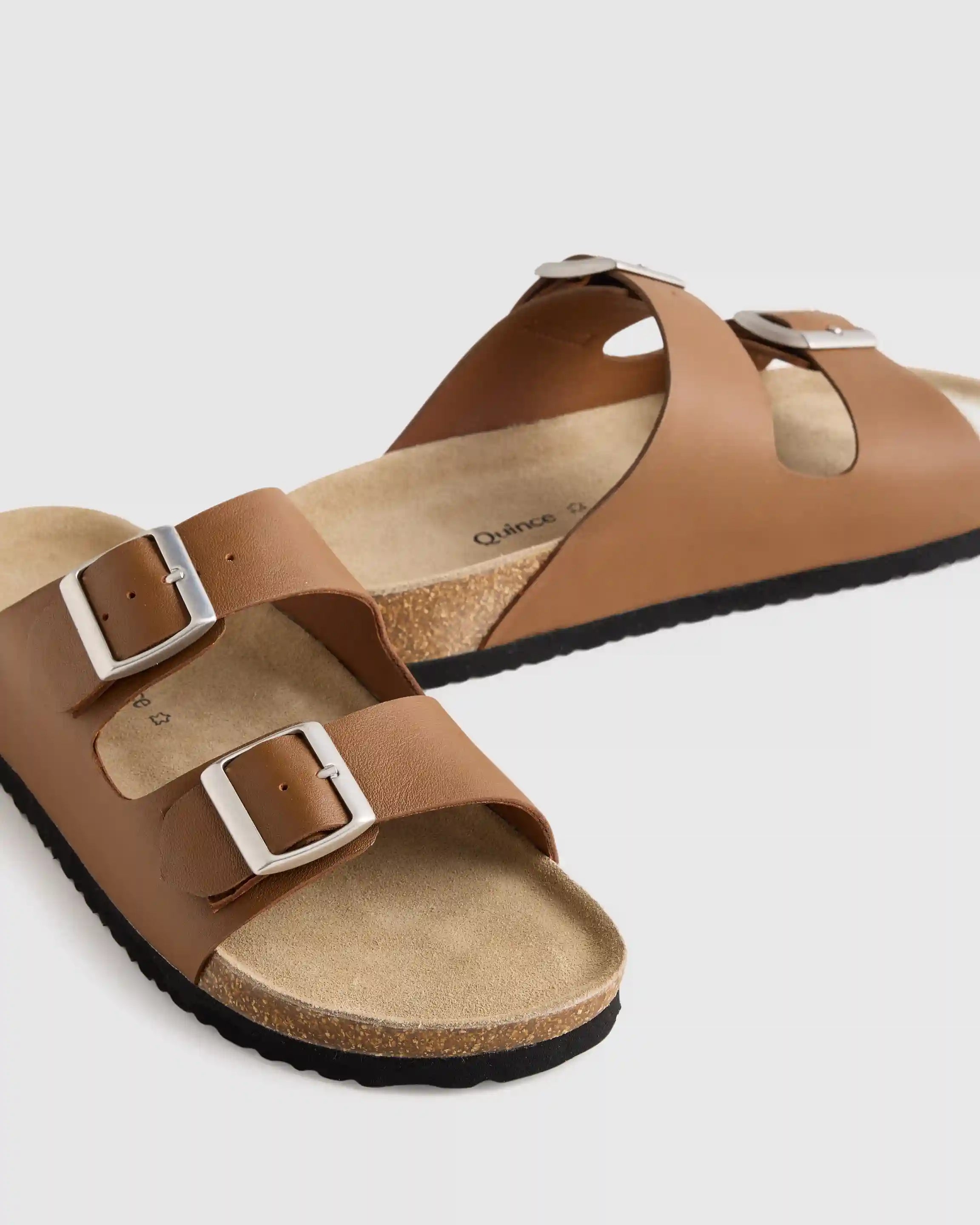 Nappa Leather Double Buckle Slide