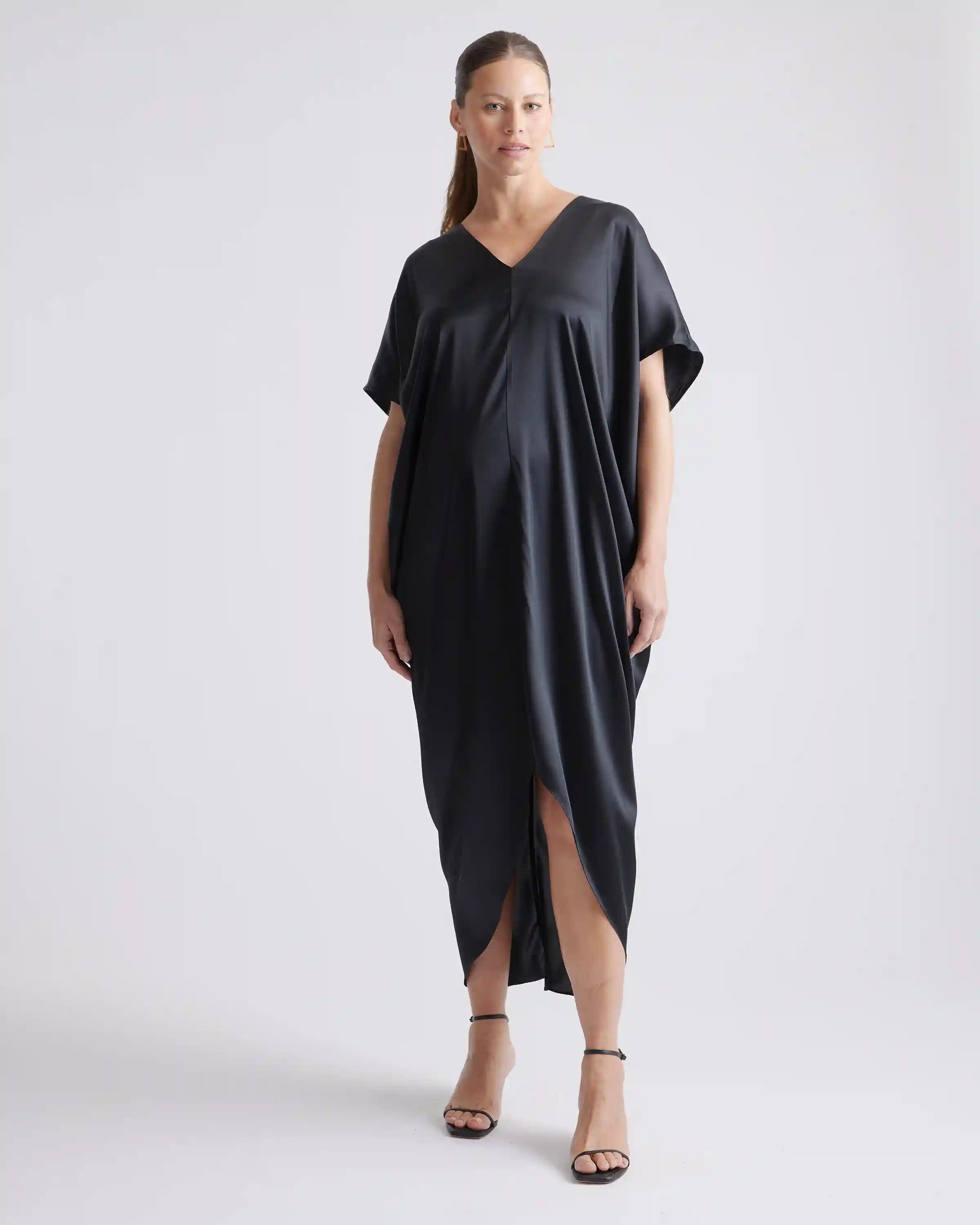 100% Washable Silk Maternity Dress