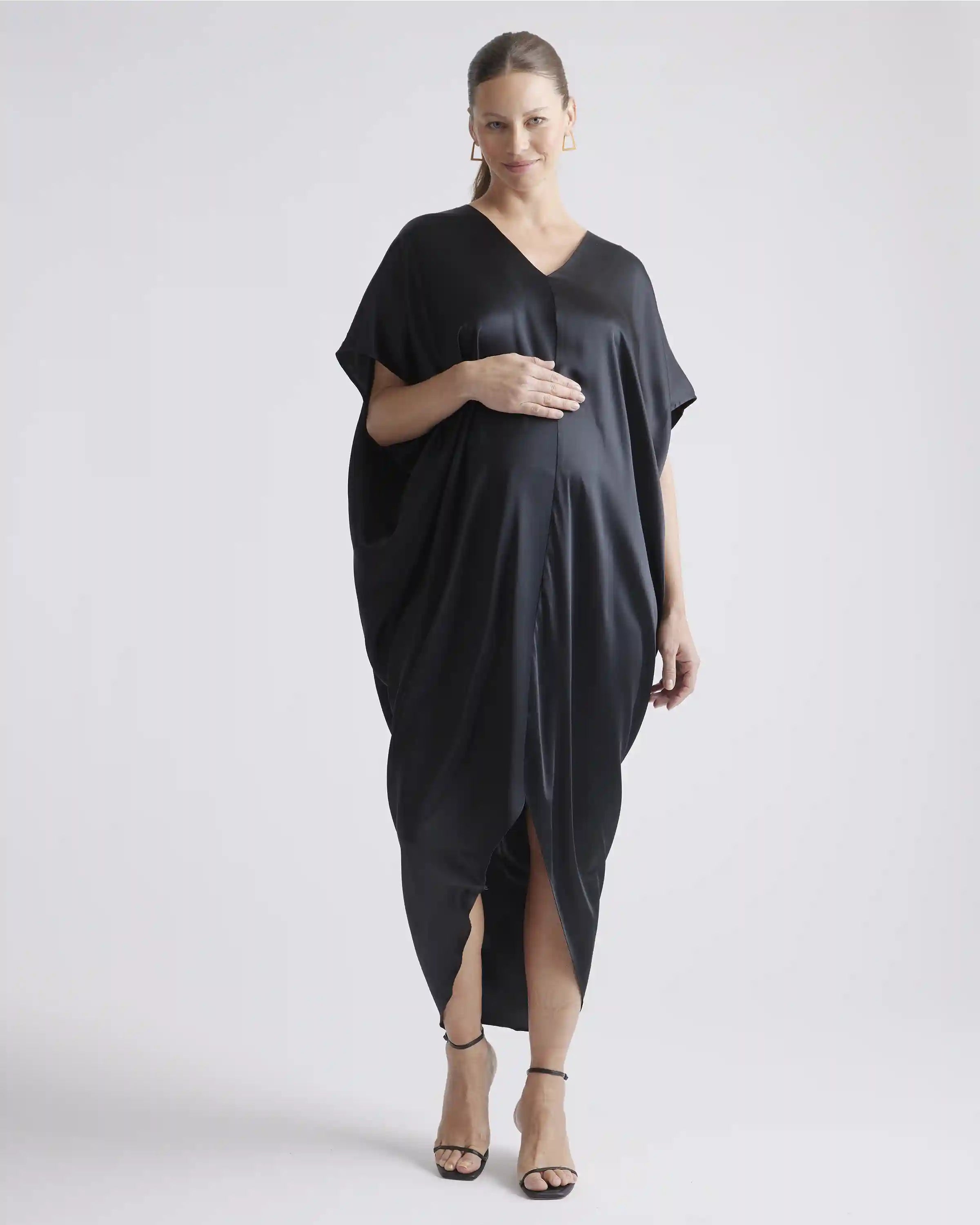 100% Washable Silk Maternity Dress