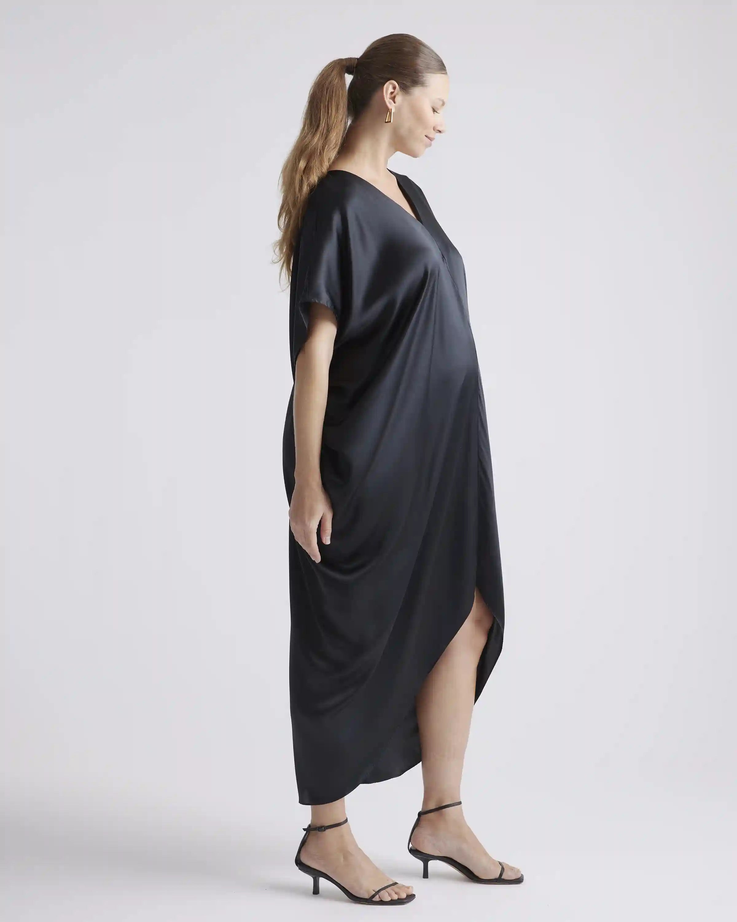 100% Washable Silk Maternity Dress
