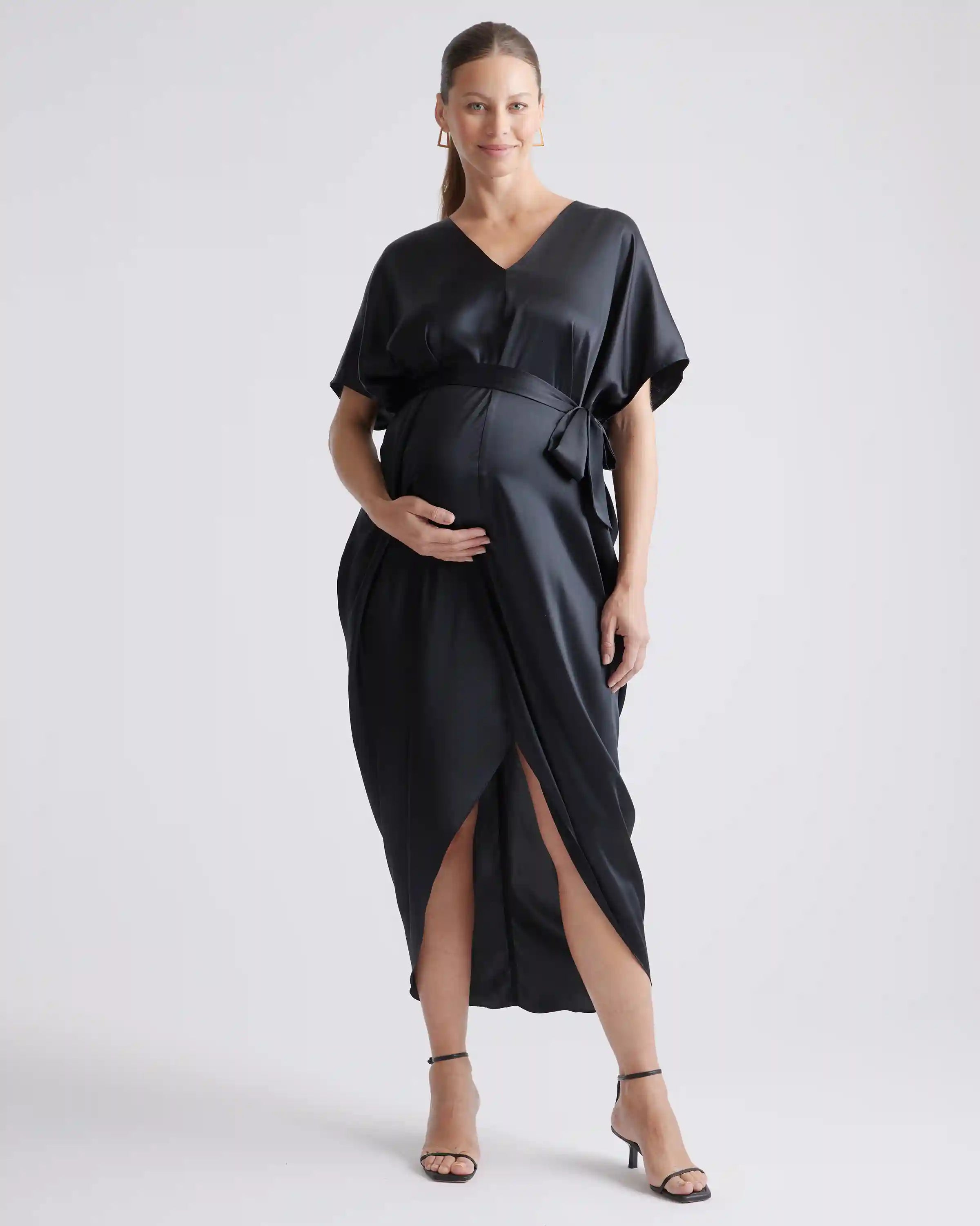 100% Washable Silk Maternity Dress