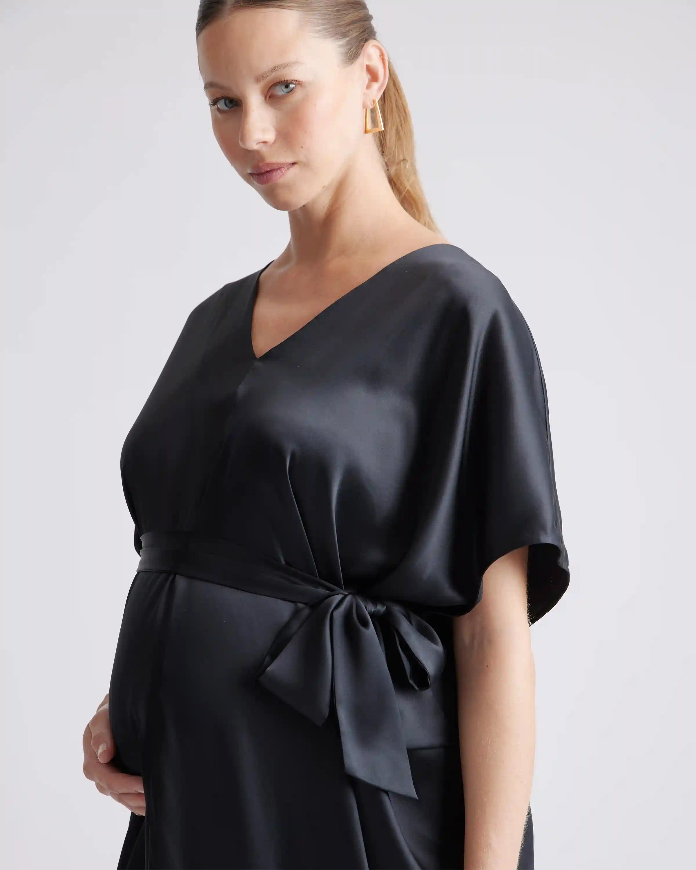 100% Washable Silk Maternity Dress