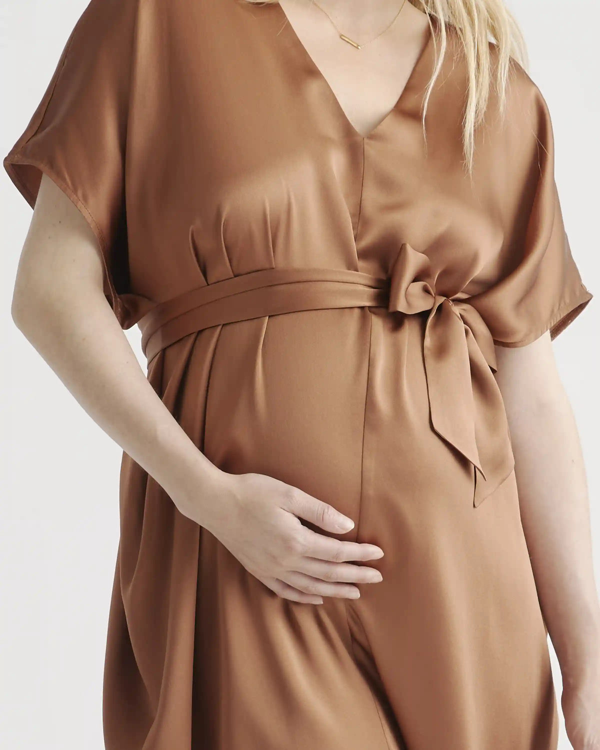 100% Washable Silk Maternity Dress