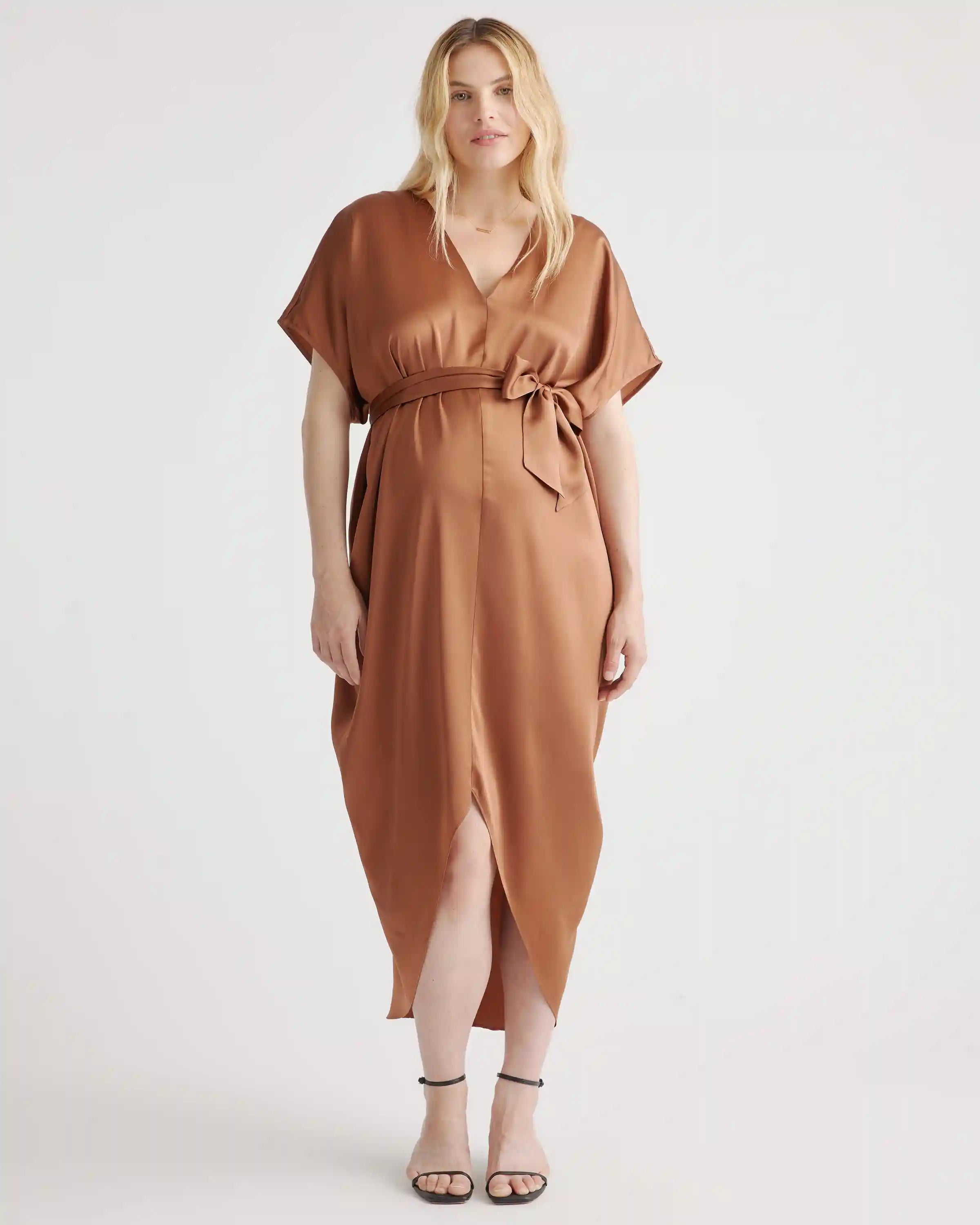 100% Washable Silk Maternity Dress