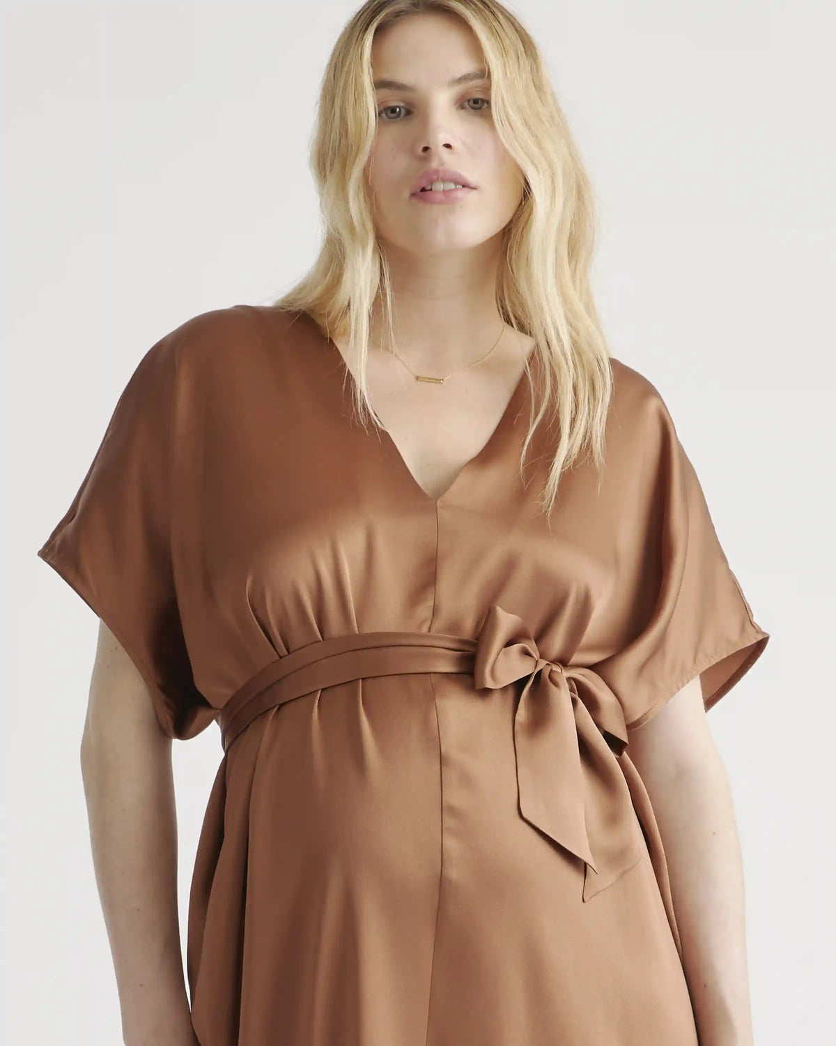 100% Washable Silk Maternity Dress