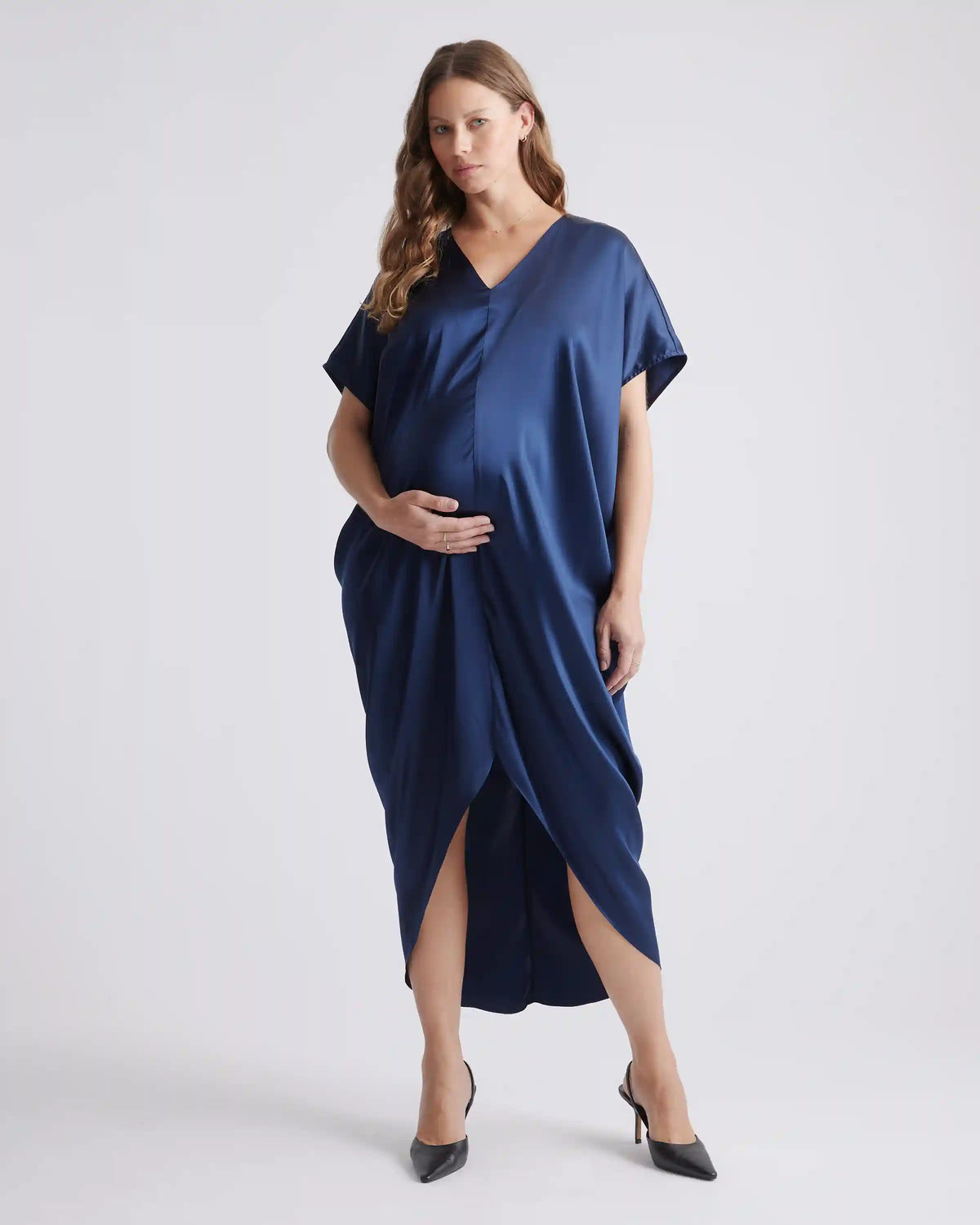 100% Washable Silk Maternity Dress