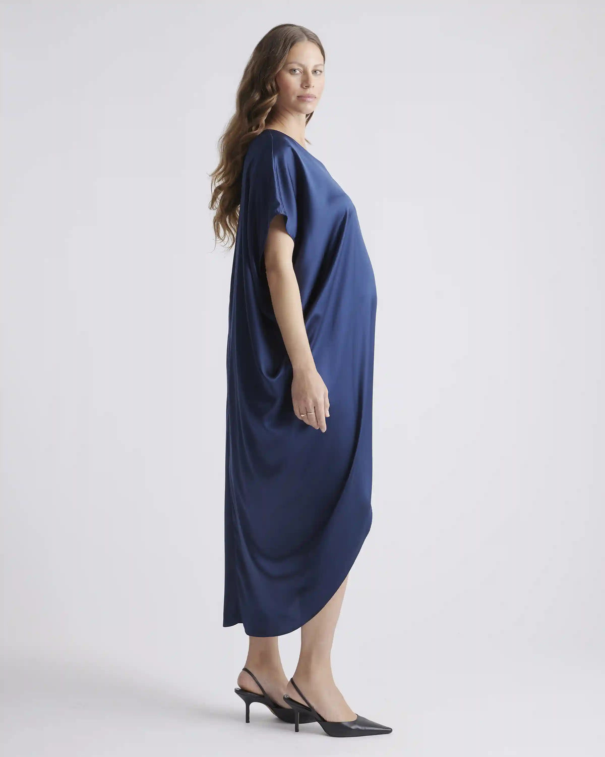 100% Washable Silk Maternity Dress