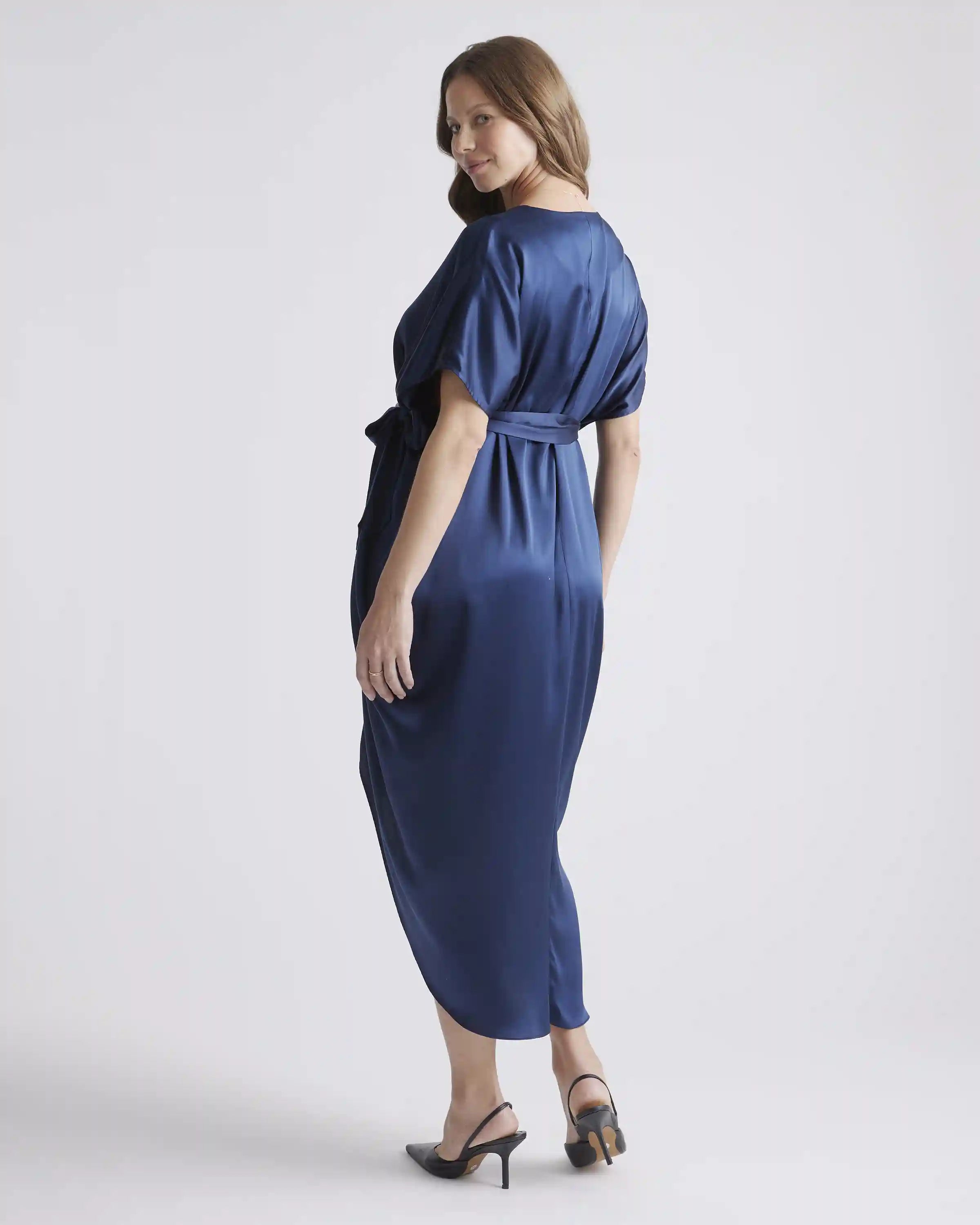 100% Washable Silk Maternity Dress